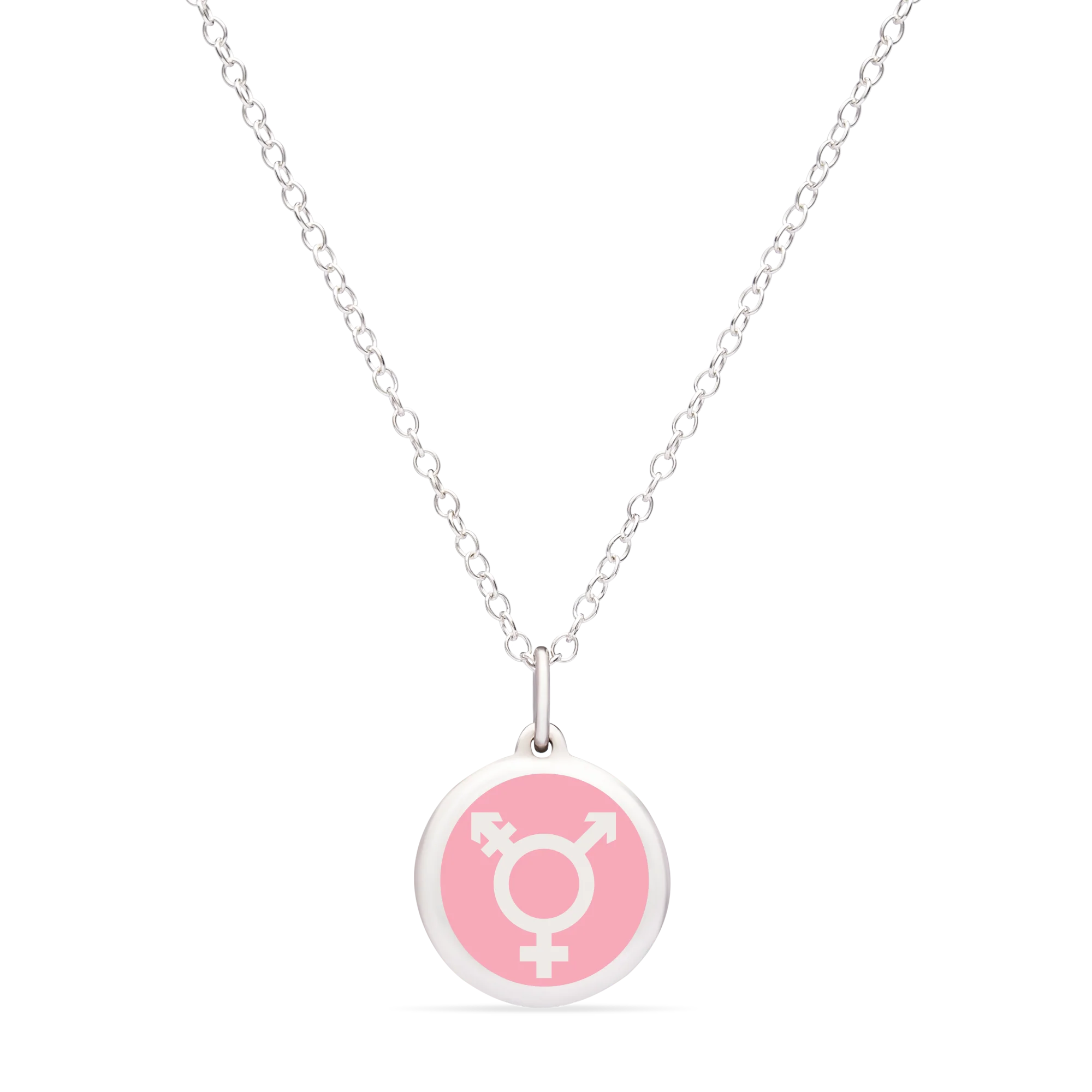 ALL-INCLUSIVE GENDER SYMBOL in sterling silver with rhodium plate - Image 3
