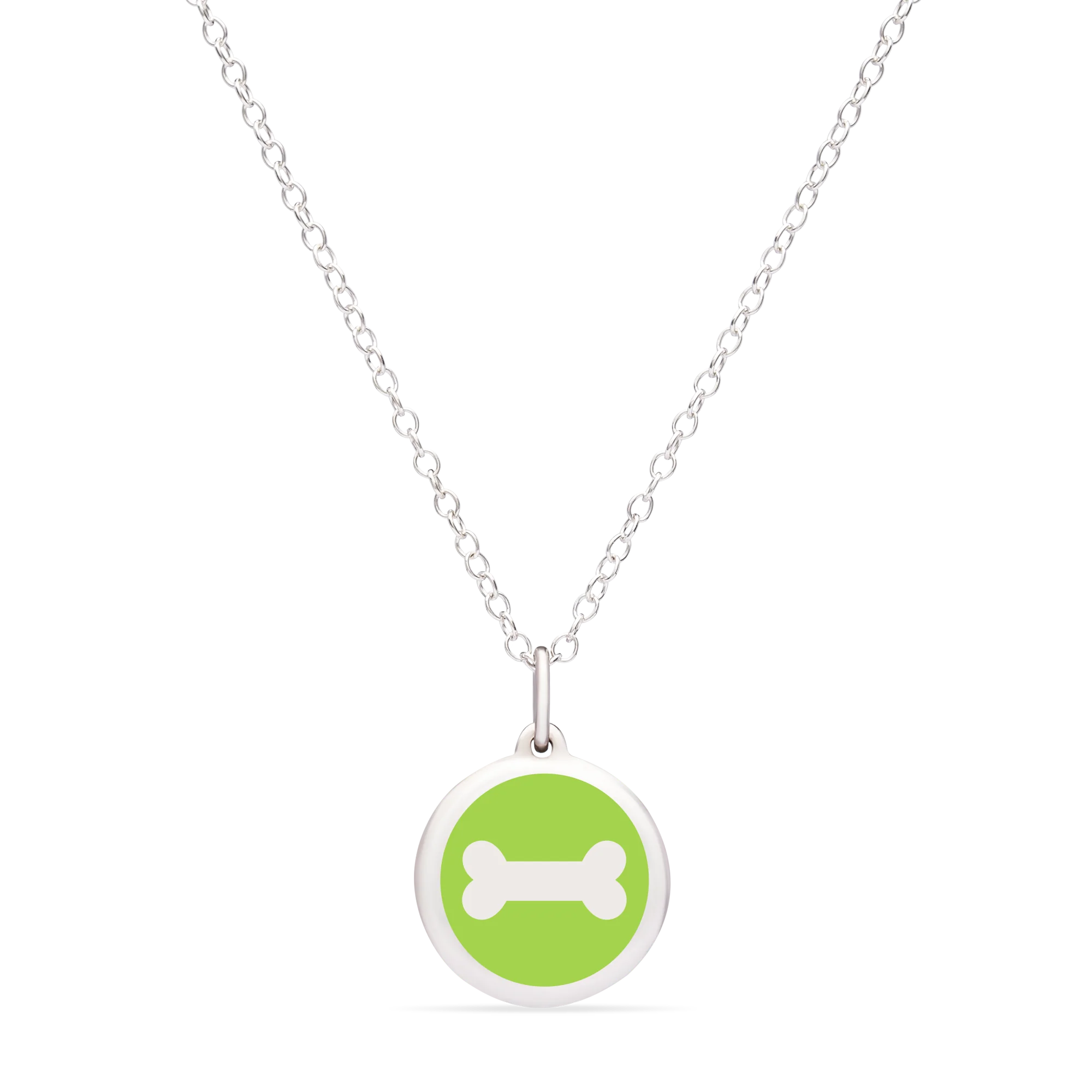 MINI DOG BONE CHARM sterling silver with rhodium plate - Image 6