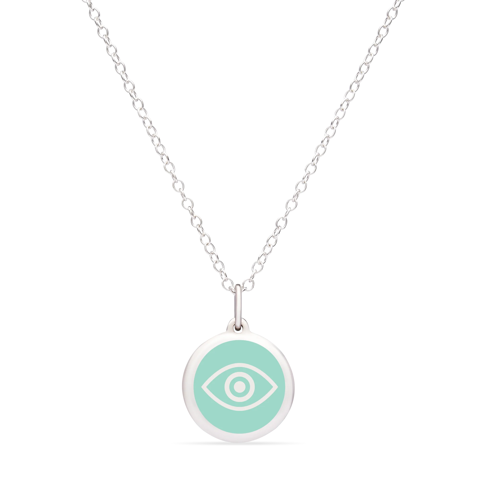 MINI EVIL EYE CHARM sterling silver with rhodium plate - Image 13