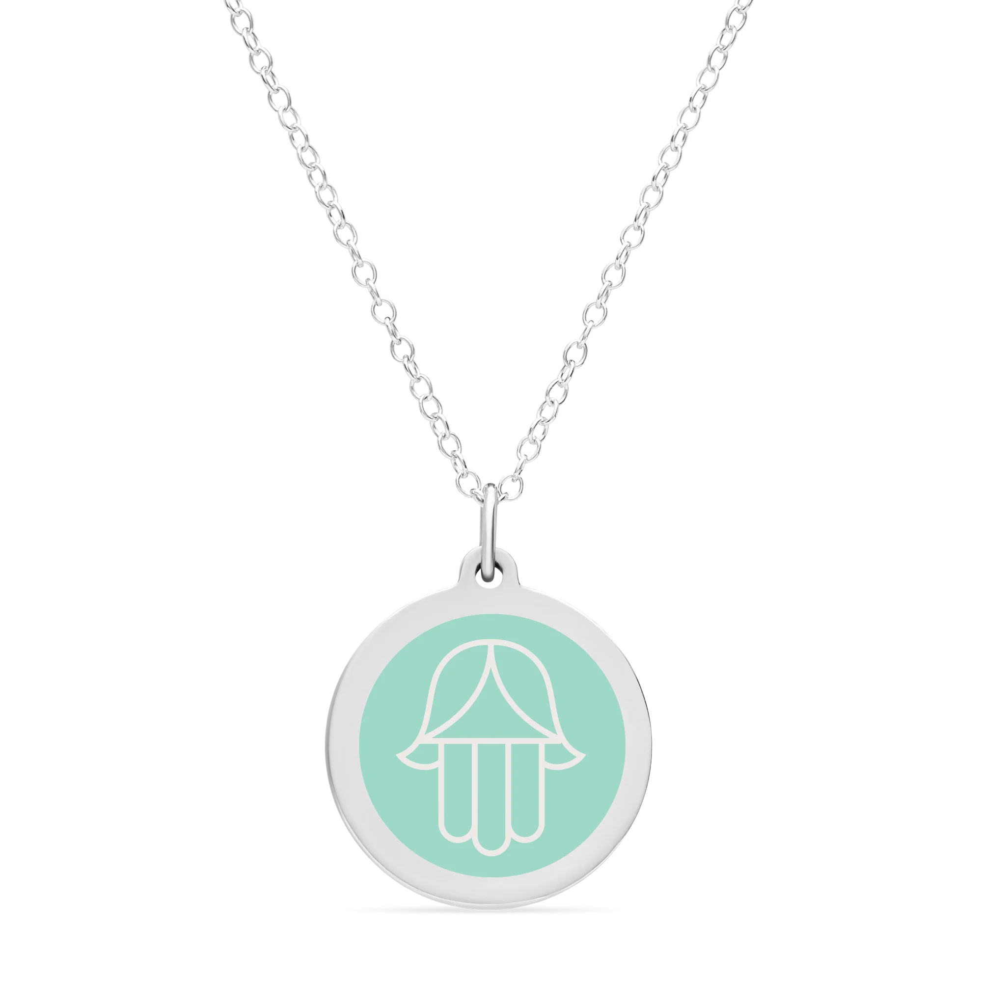ORIGINAL HAMSA CHARM in sterling silver with rhodium plate - Image 10