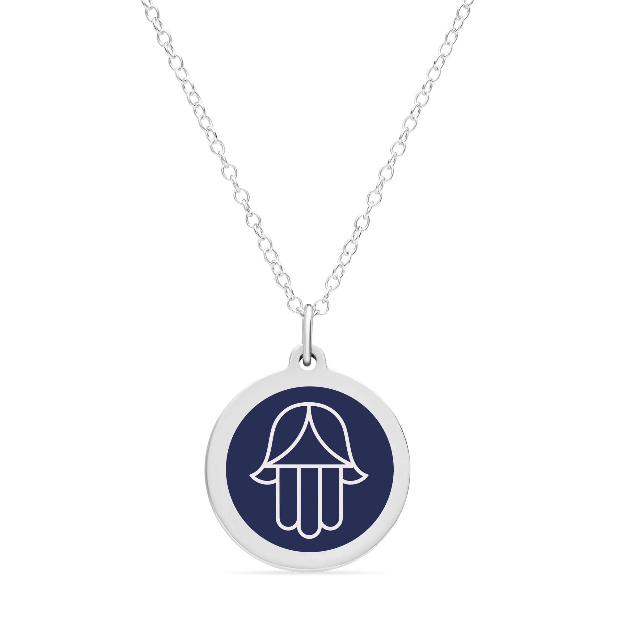 ORIGINAL HAMSA CHARM in sterling silver with rhodium plate - Image 11