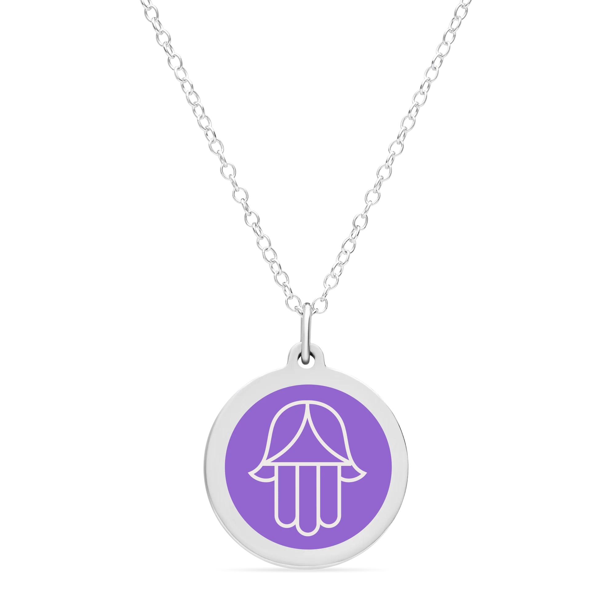 ORIGINAL HAMSA CHARM in sterling silver with rhodium plate - Image 13