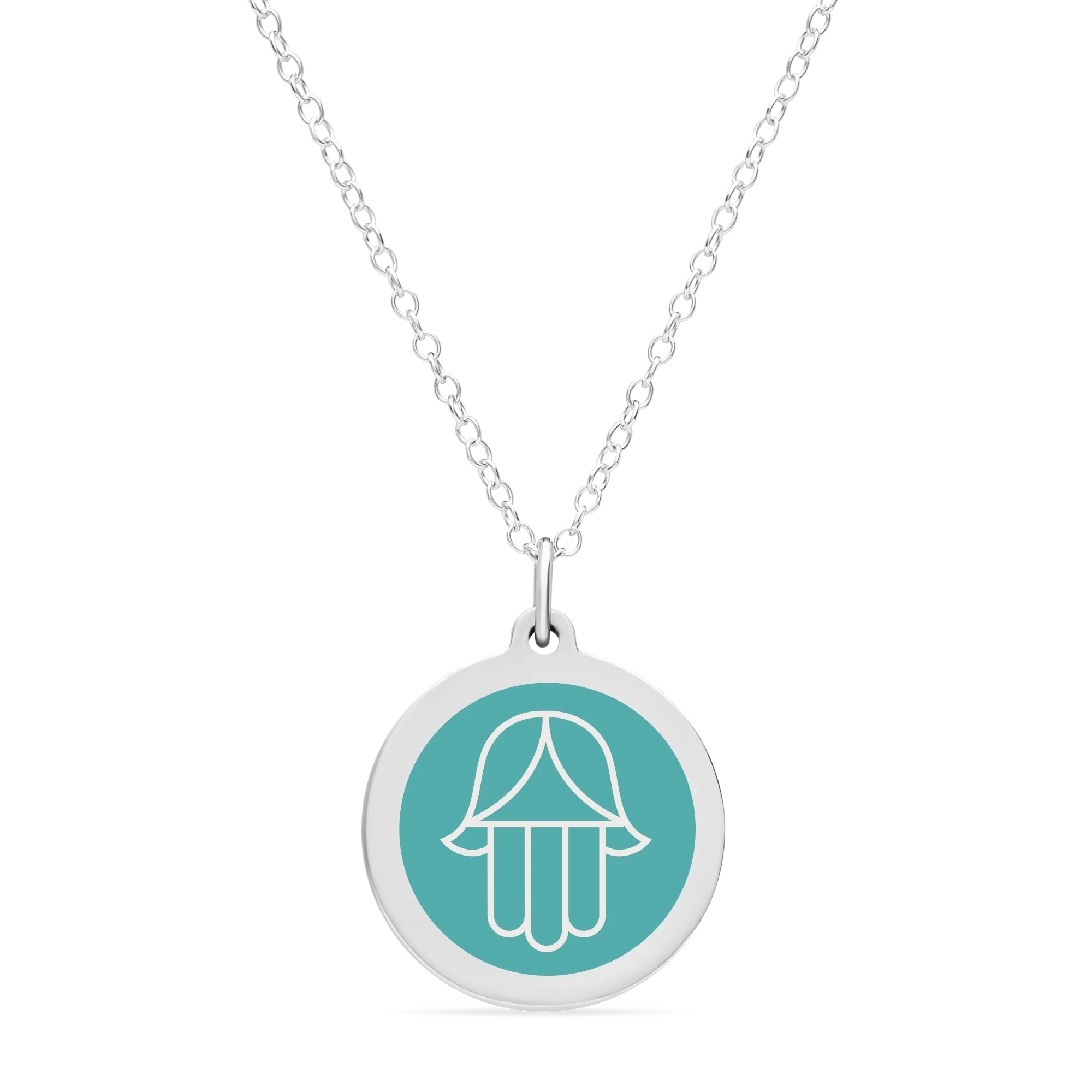 ORIGINAL HAMSA CHARM in sterling silver with rhodium plate - Image 15