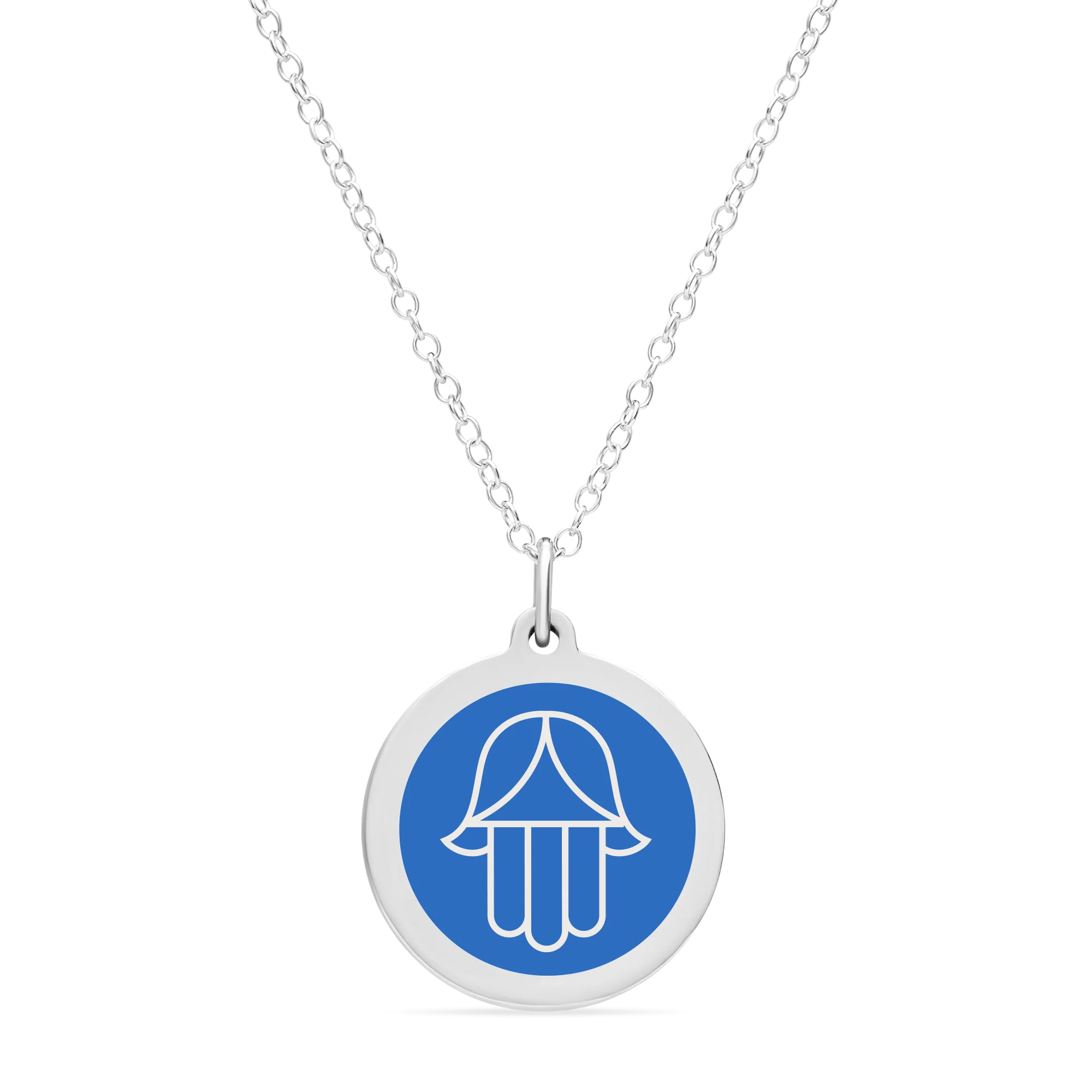 ORIGINAL HAMSA CHARM in sterling silver with rhodium plate - Image 4