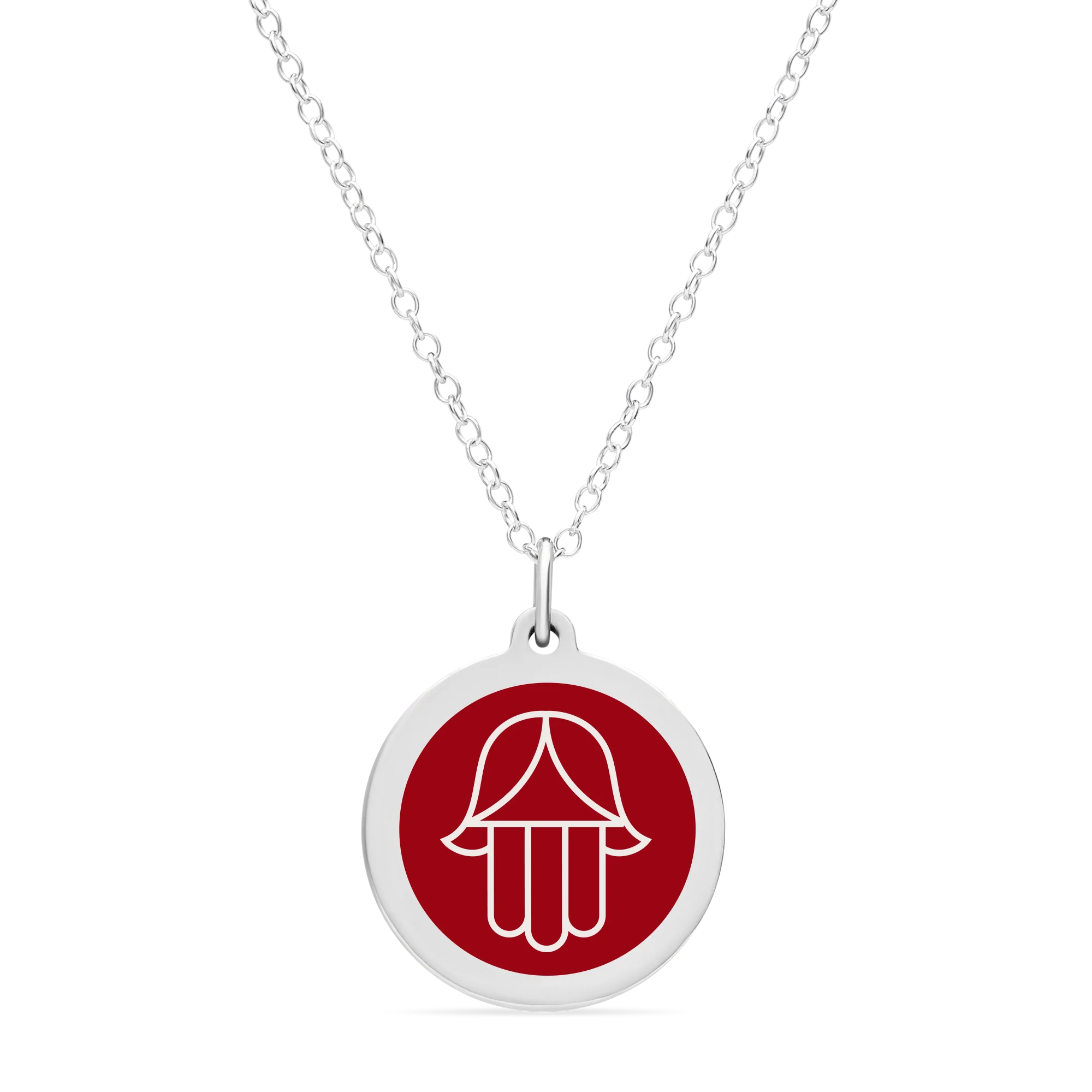 ORIGINAL HAMSA CHARM in sterling silver with rhodium plate - Image 5