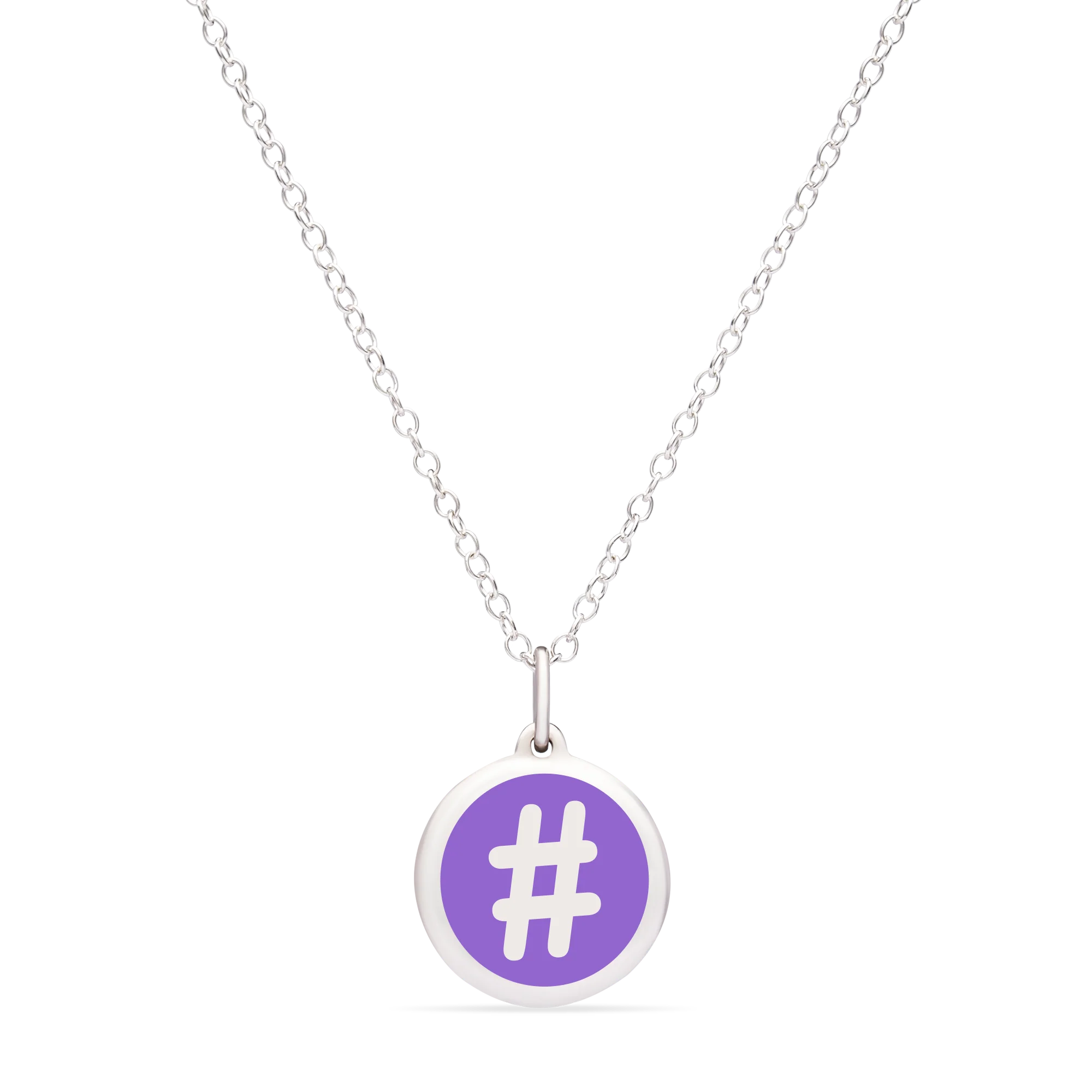MINI HASHTAG CHARM sterling silver with rhodium plate - Image 8