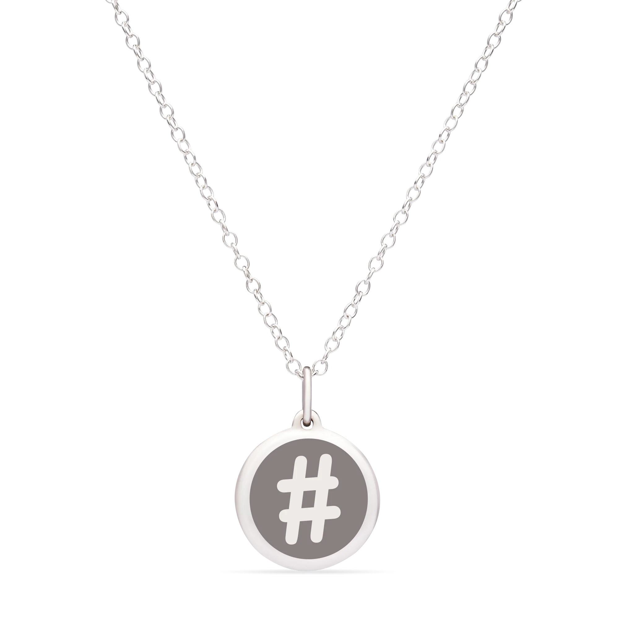 MINI HASHTAG CHARM sterling silver with rhodium plate - Image 9