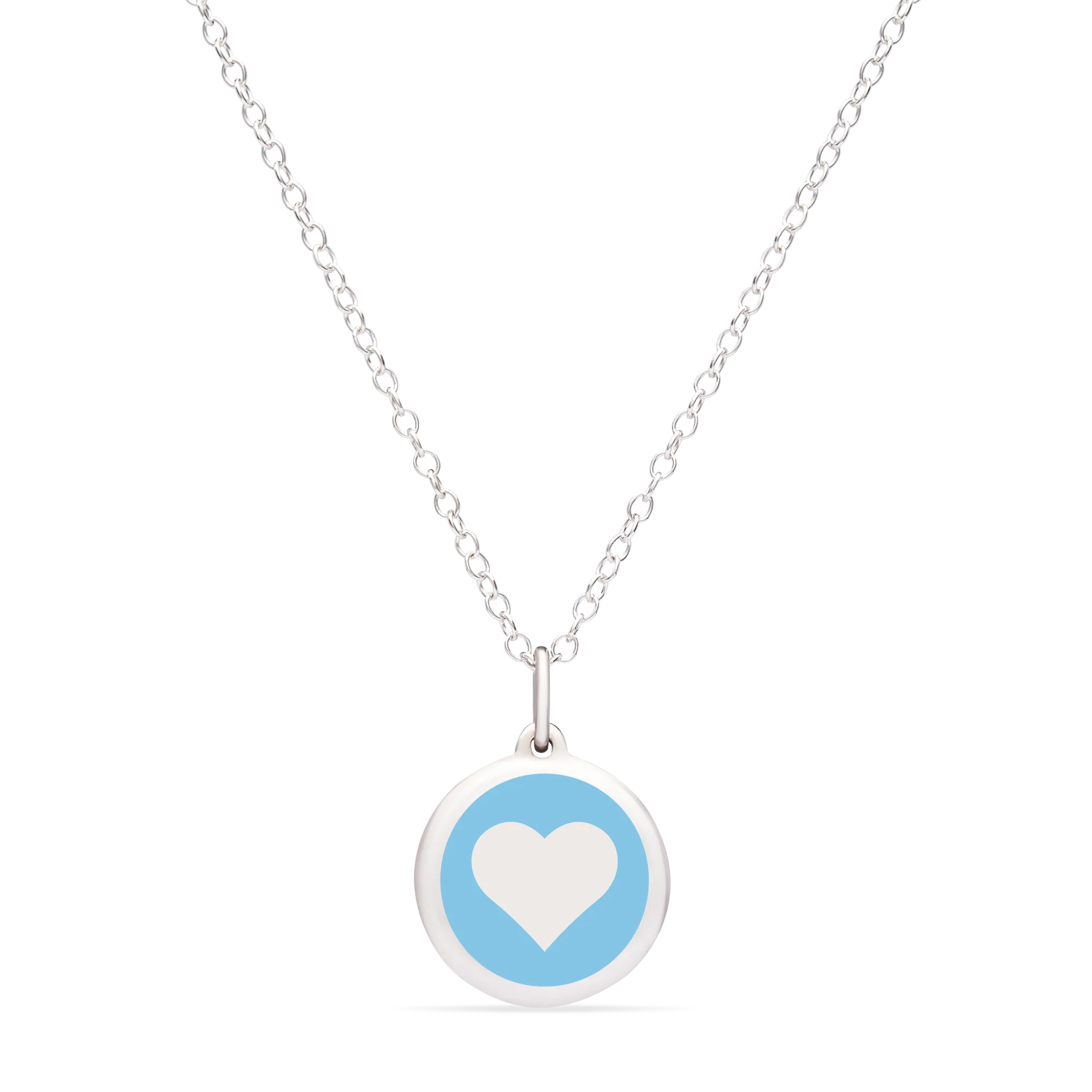 MINI HEART CHARM sterling silver with rhodium plate - Image 11