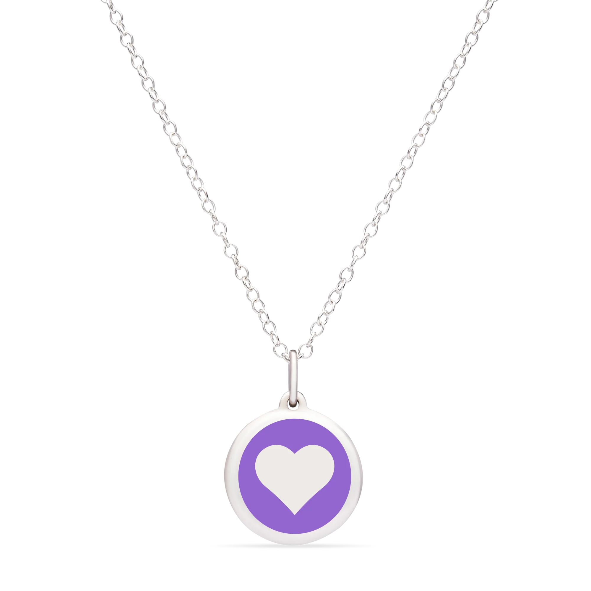 MINI HEART CHARM sterling silver with rhodium plate - Image 18