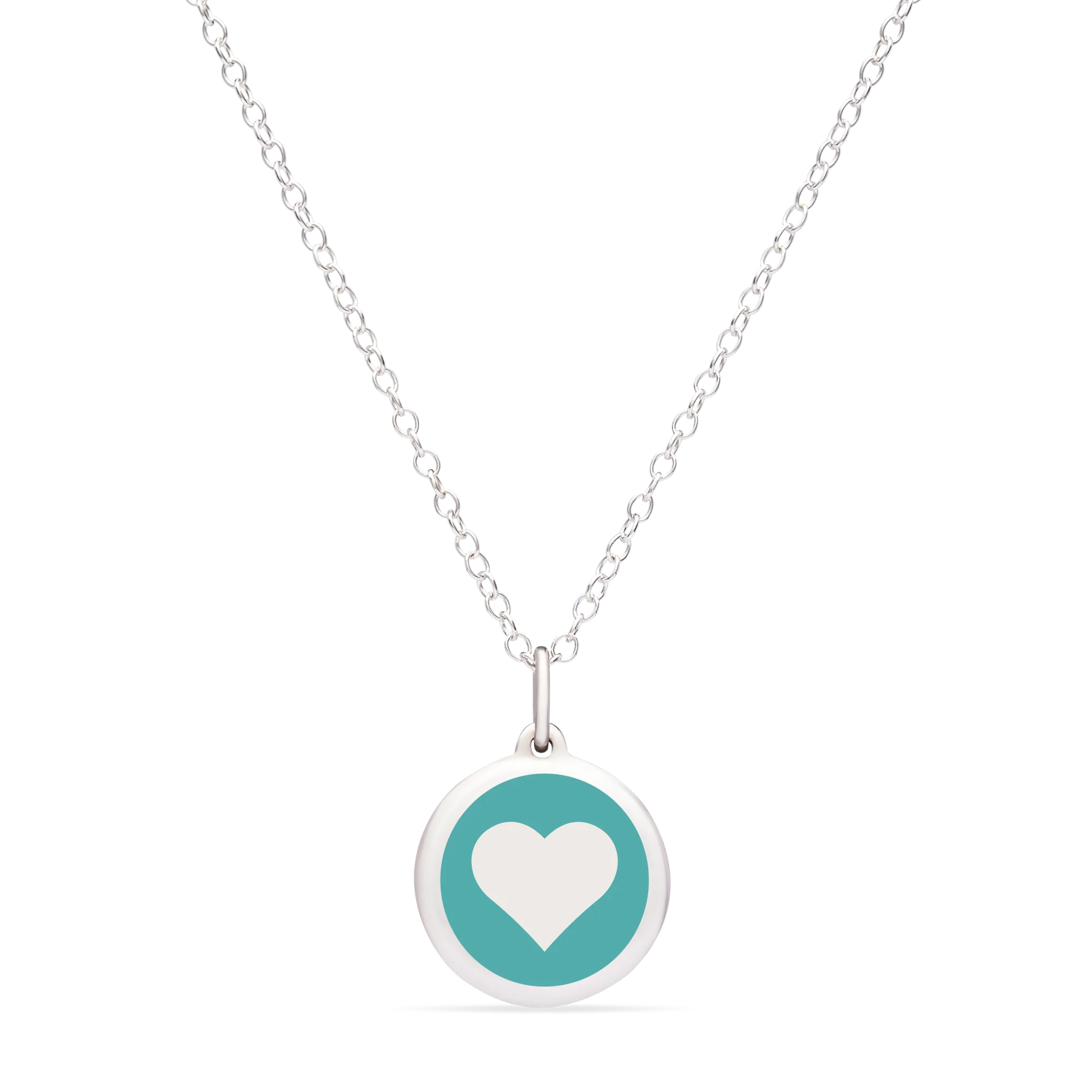 MINI HEART CHARM sterling silver with rhodium plate - Image 20