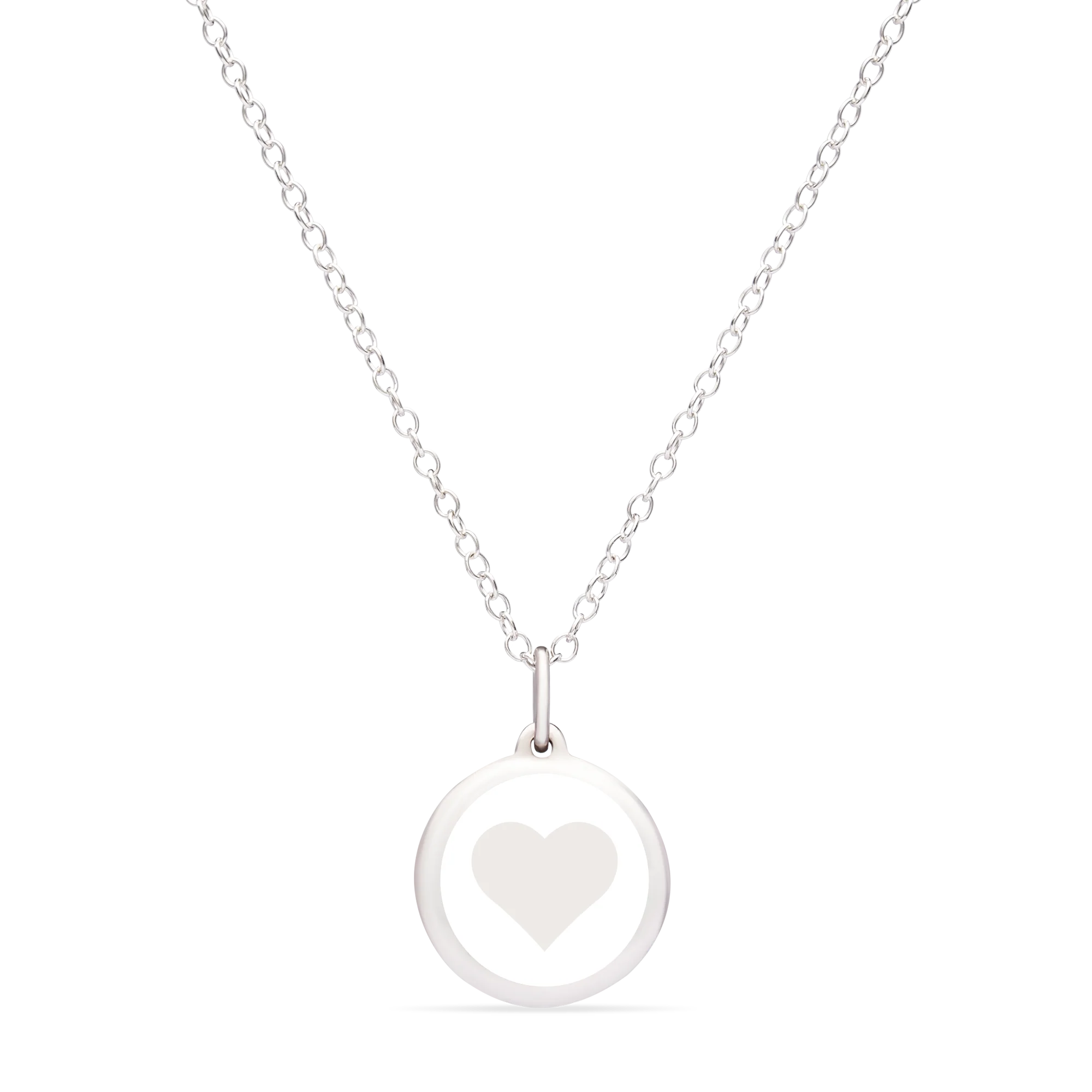 MINI HEART CHARM sterling silver with rhodium plate - Image 21