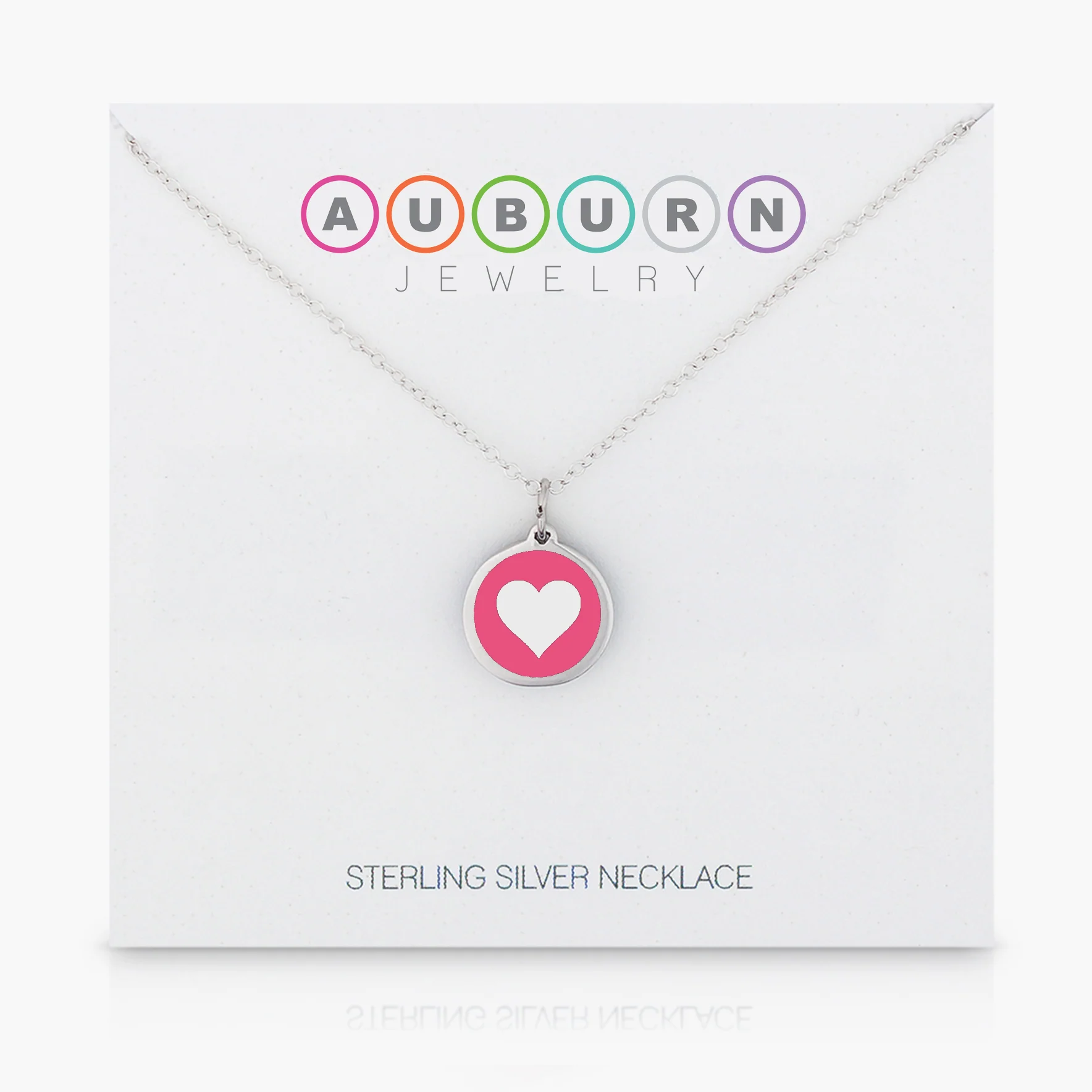 MINI HEART CHARM sterling silver with rhodium plate - Image 3