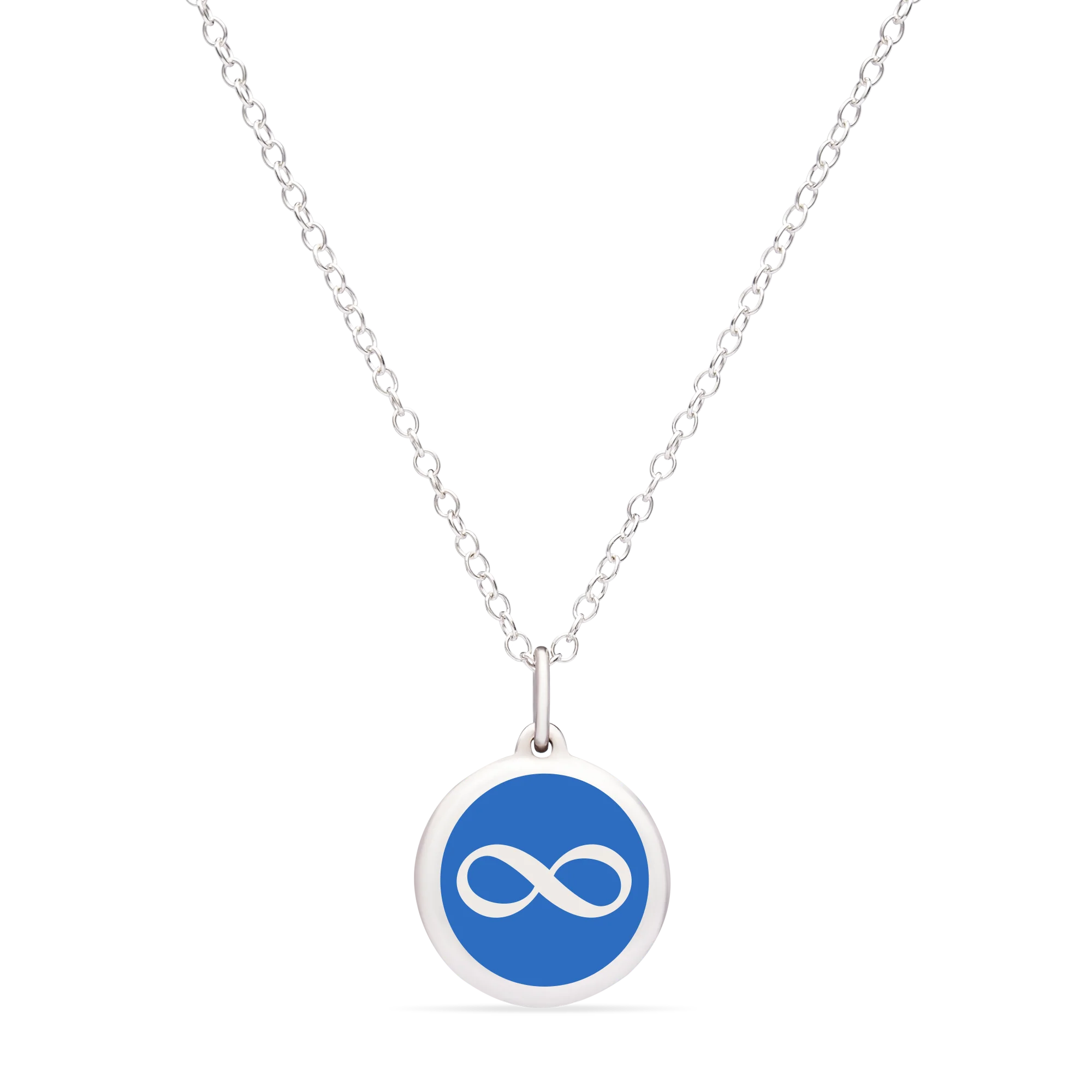 MINI INFINITY CHARM sterling silver with rhodium plate - Image 4