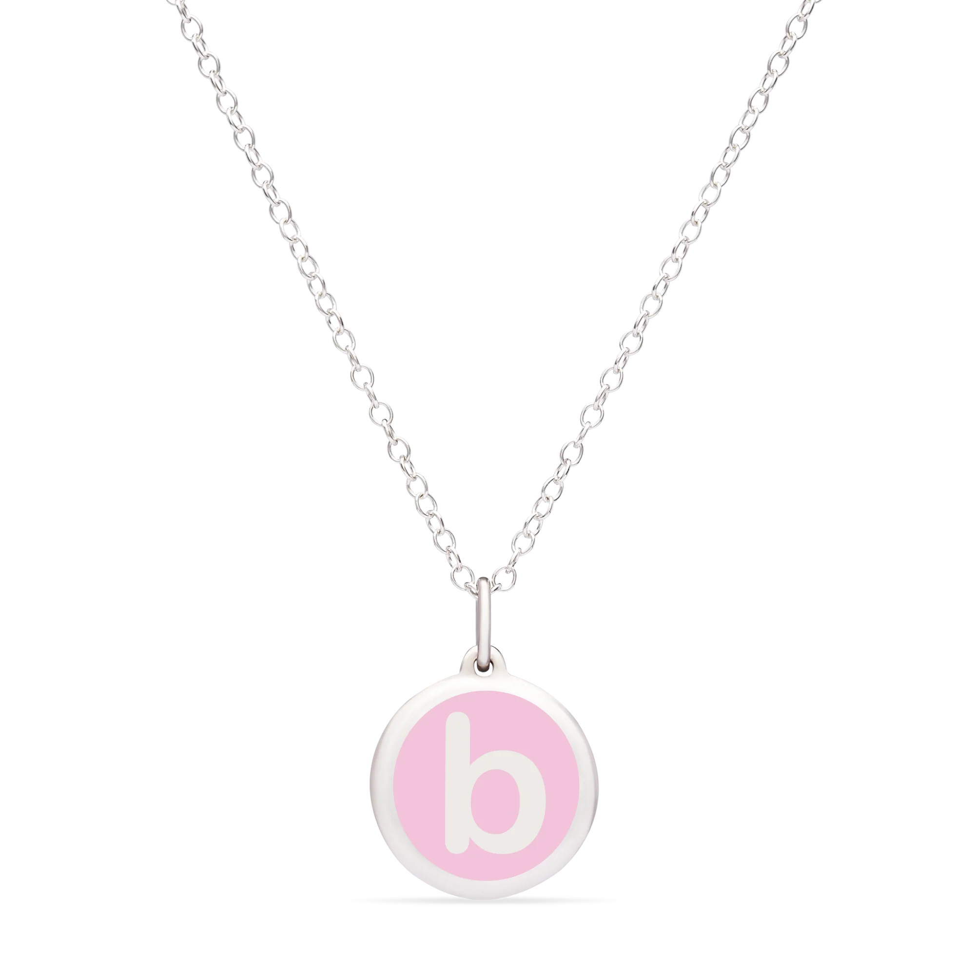 MINI INITIAL 'b' CHARM sterling silver with rhodium plate - Image 5