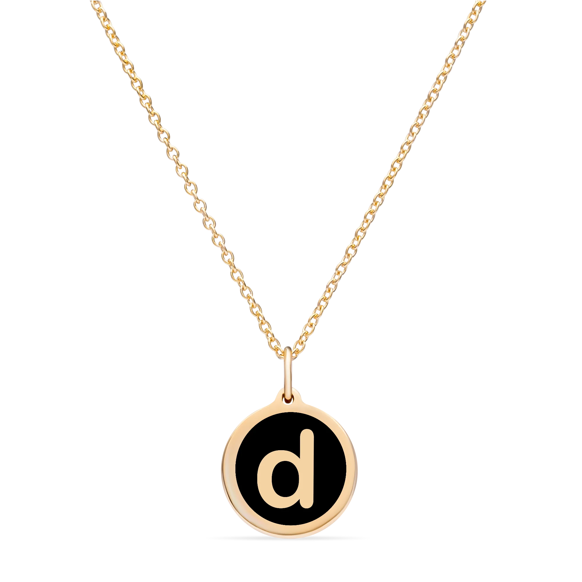 MINI INITIAL 'd' CHARM 14k gold vermeil - Image 2