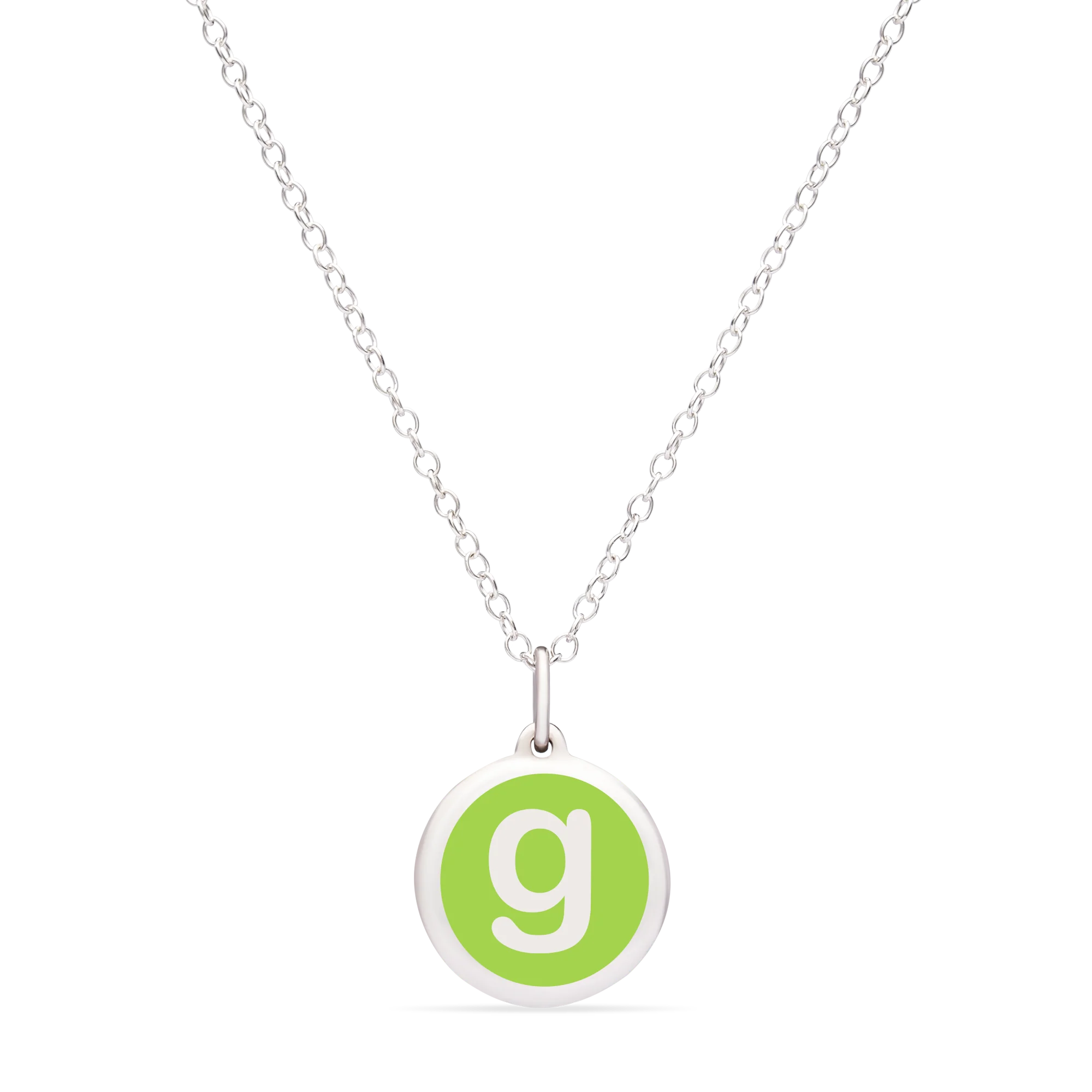 MINI INITIAL 'g' CHARM sterling silver with rhodium plate - Image 13