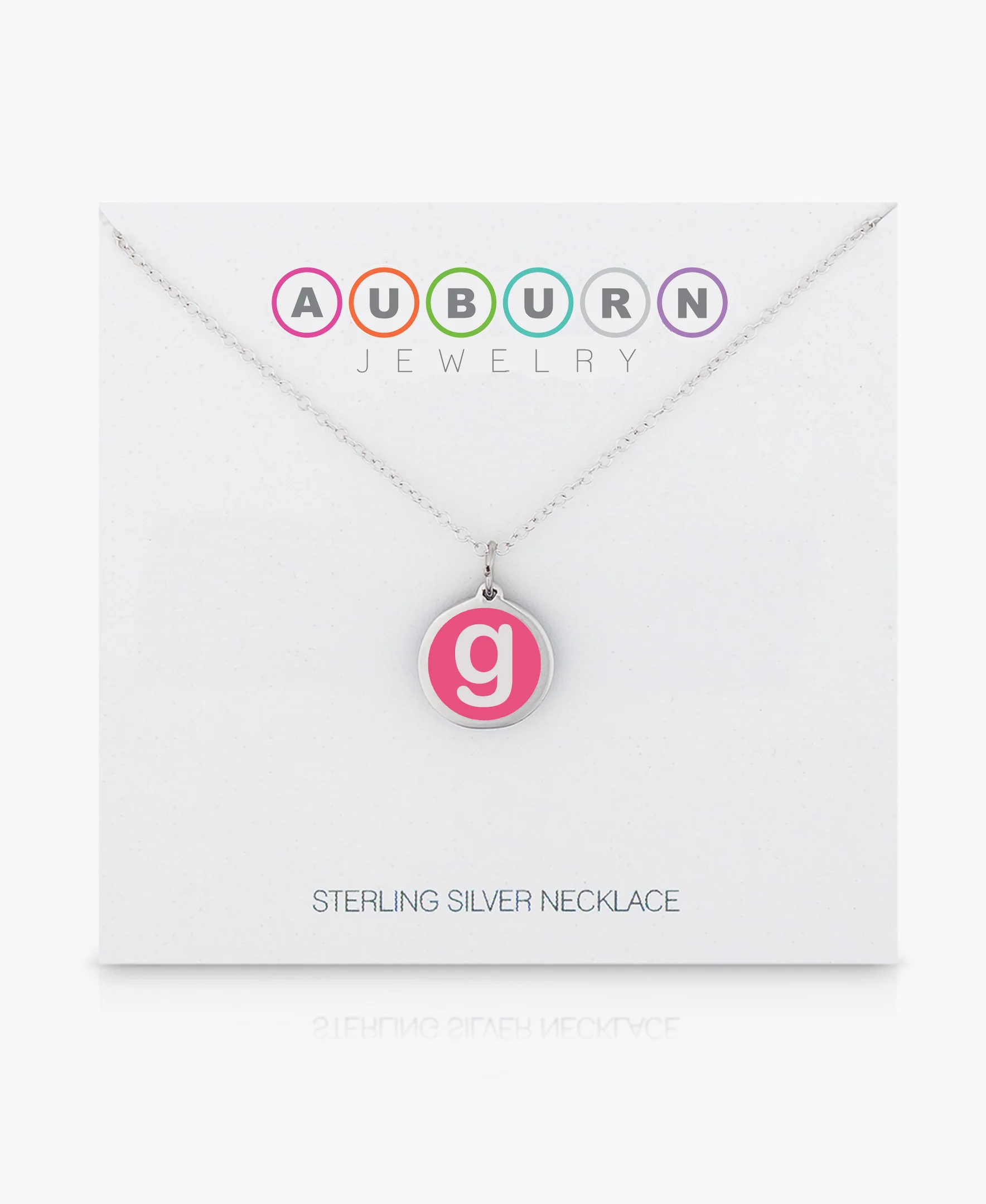 MINI INITIAL 'g' CHARM sterling silver with rhodium plate - Image 3