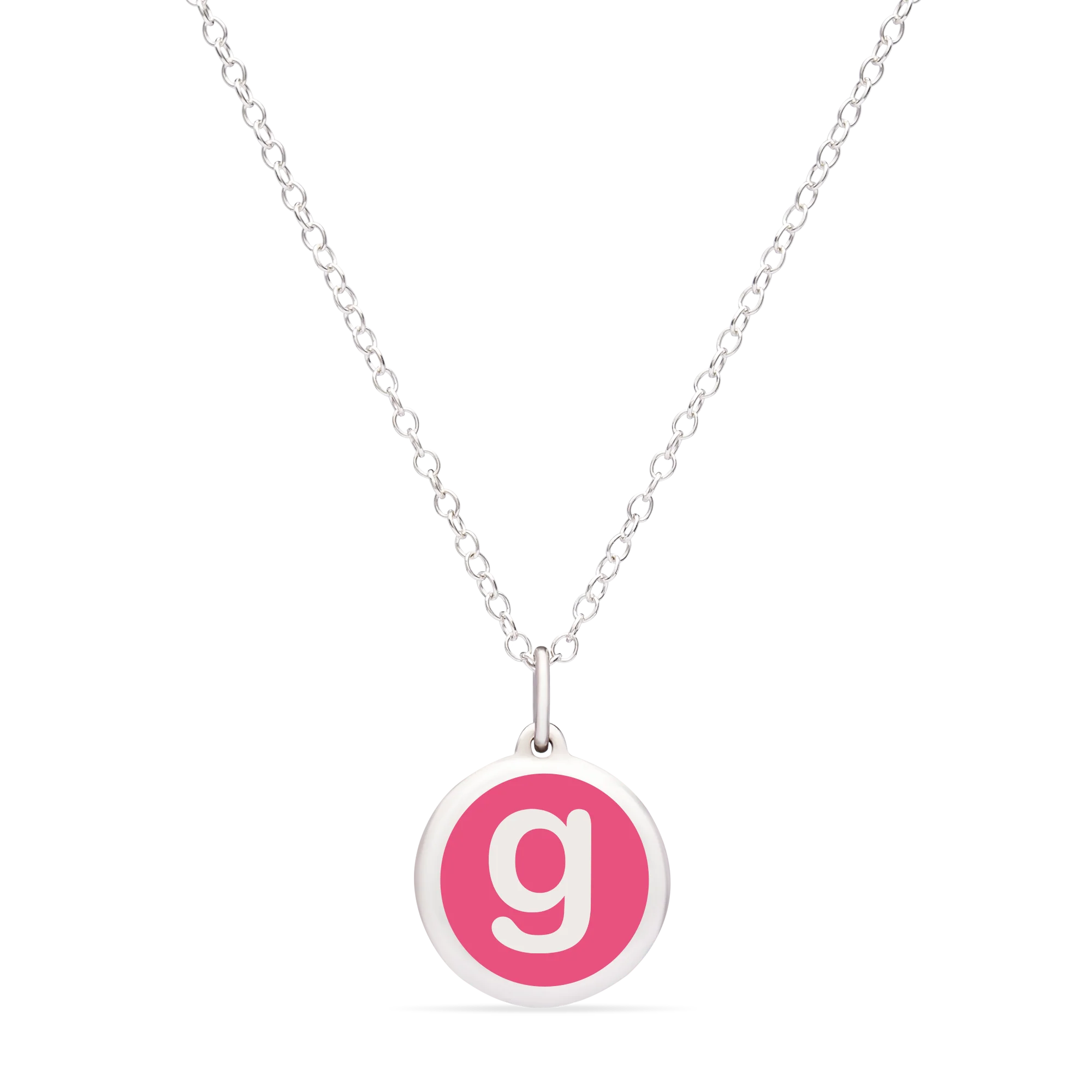 MINI INITIAL 'g' CHARM sterling silver with rhodium plate - Image 5