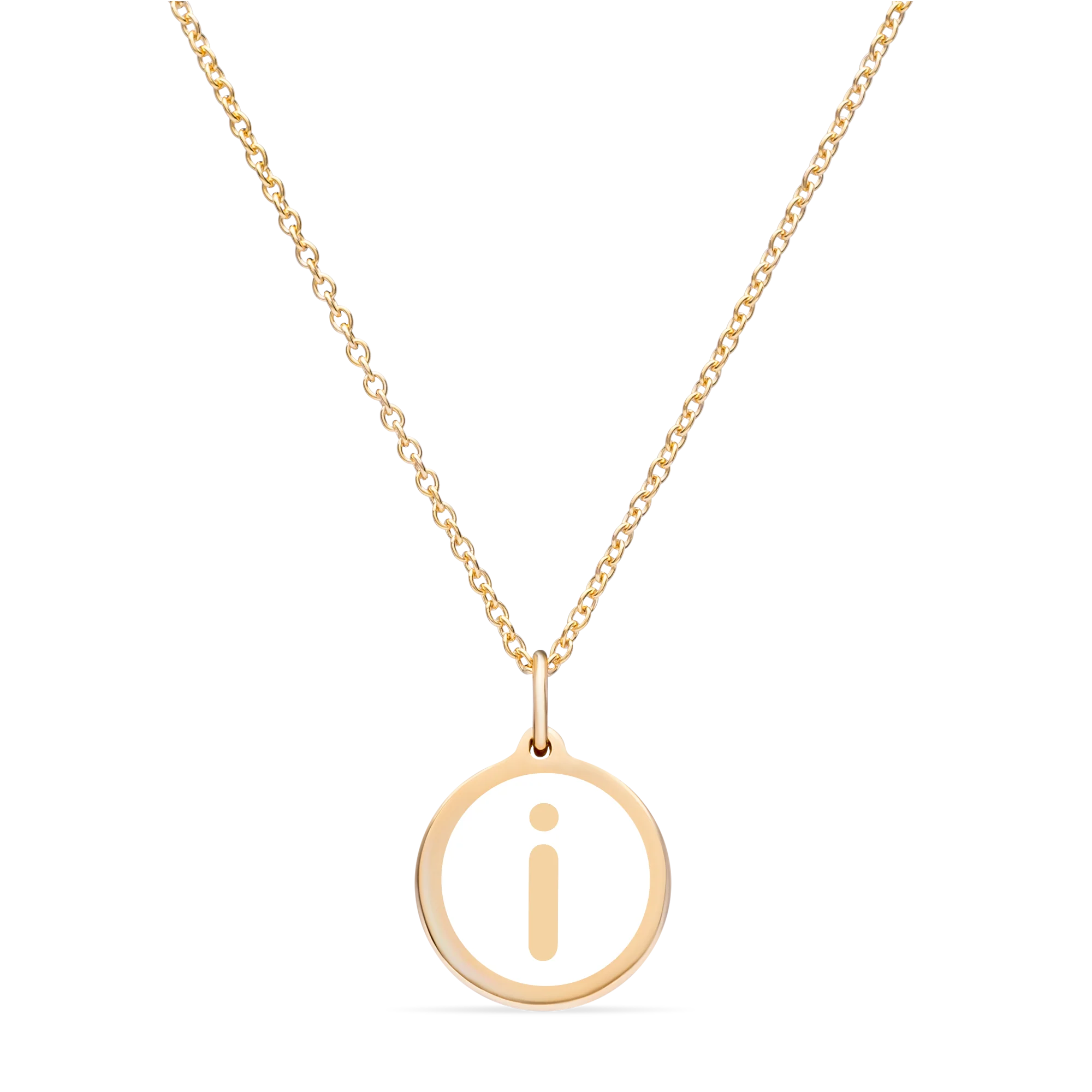 MINI INITIAL 'i' CHARM 14k gold vermeil - Image 2