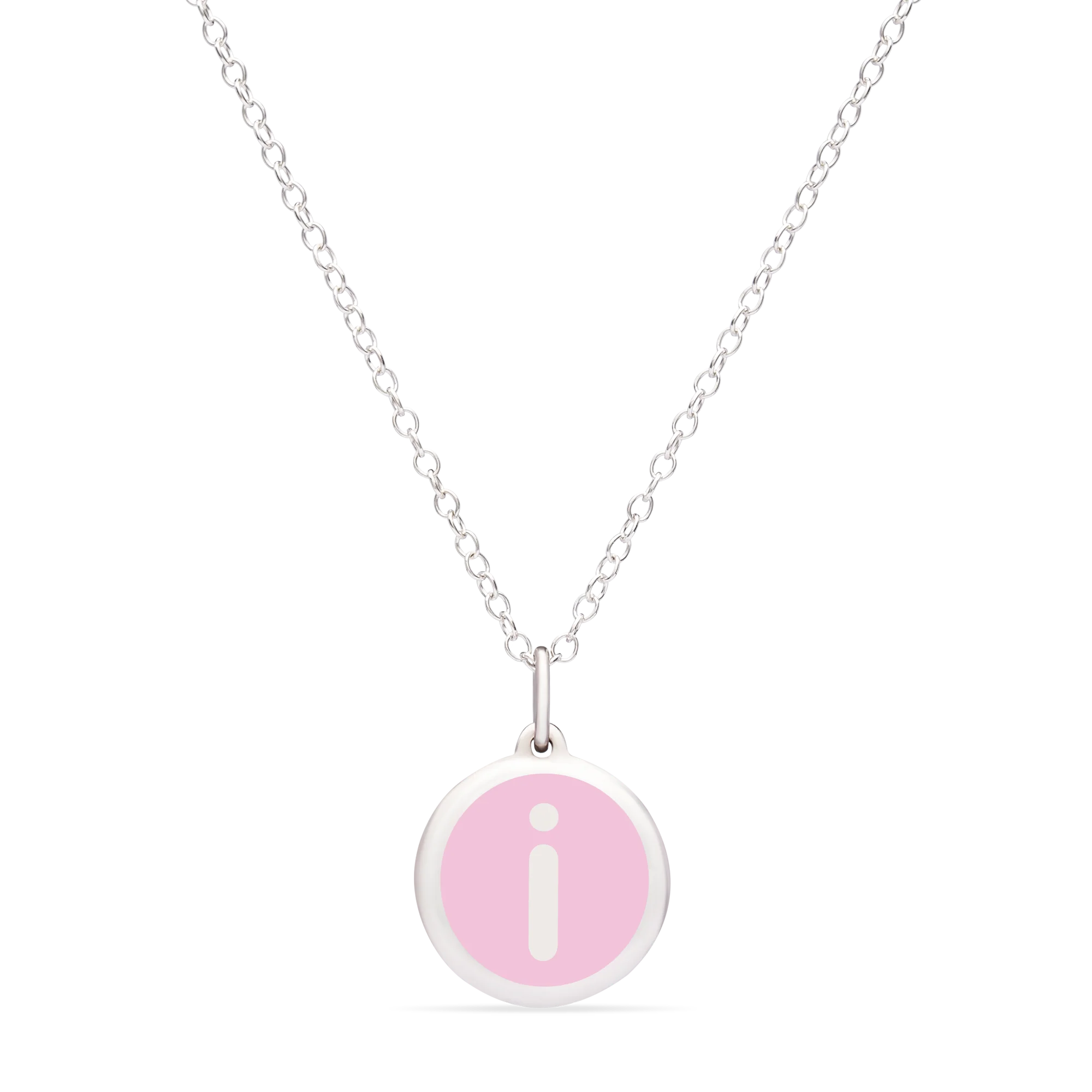 MINI INITIAL 'i' CHARM sterling silver with rhodium plate - Image 12