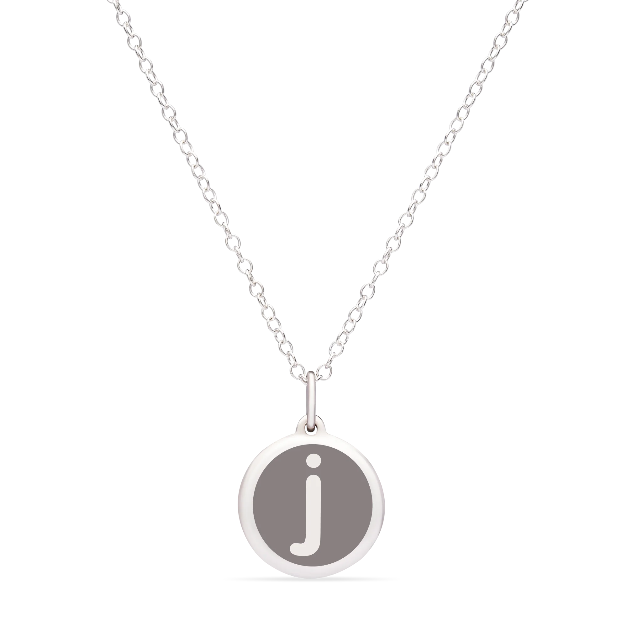 MINI INITIAL 'j' CHARM sterling silver with rhodium plate - Image 10