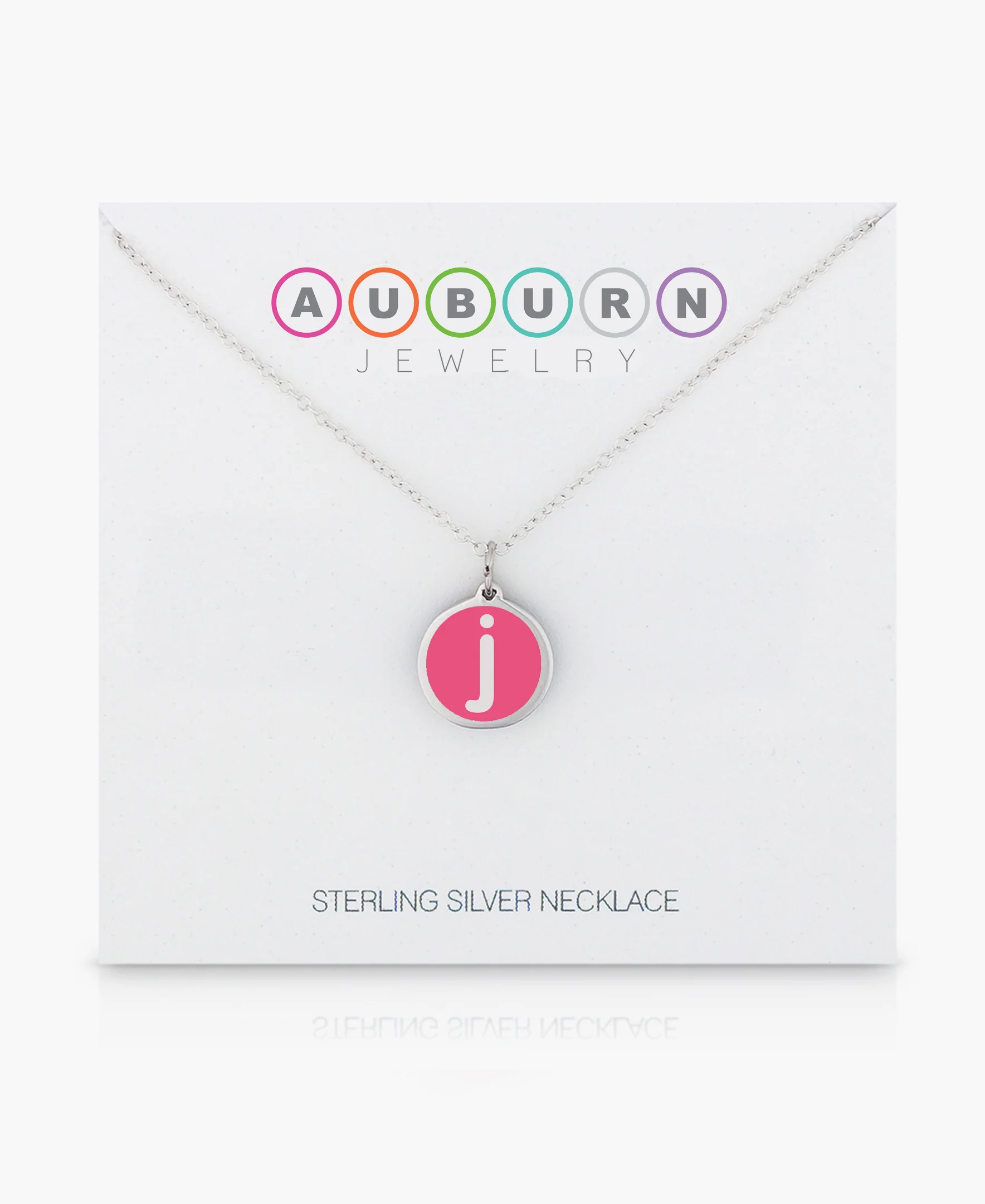 MINI INITIAL 'j' CHARM sterling silver with rhodium plate - Image 4
