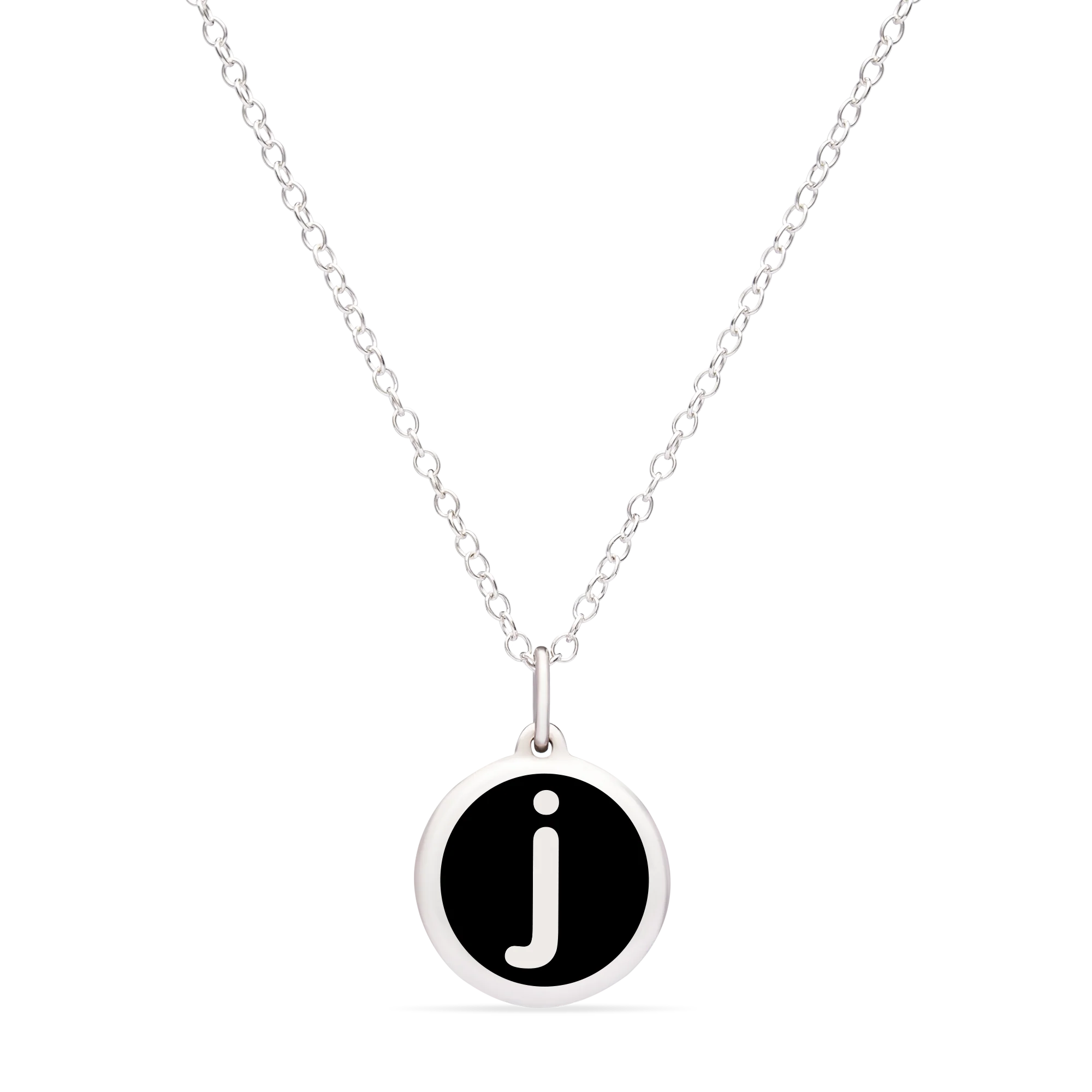 MINI INITIAL 'j' CHARM sterling silver with rhodium plate - Image 8