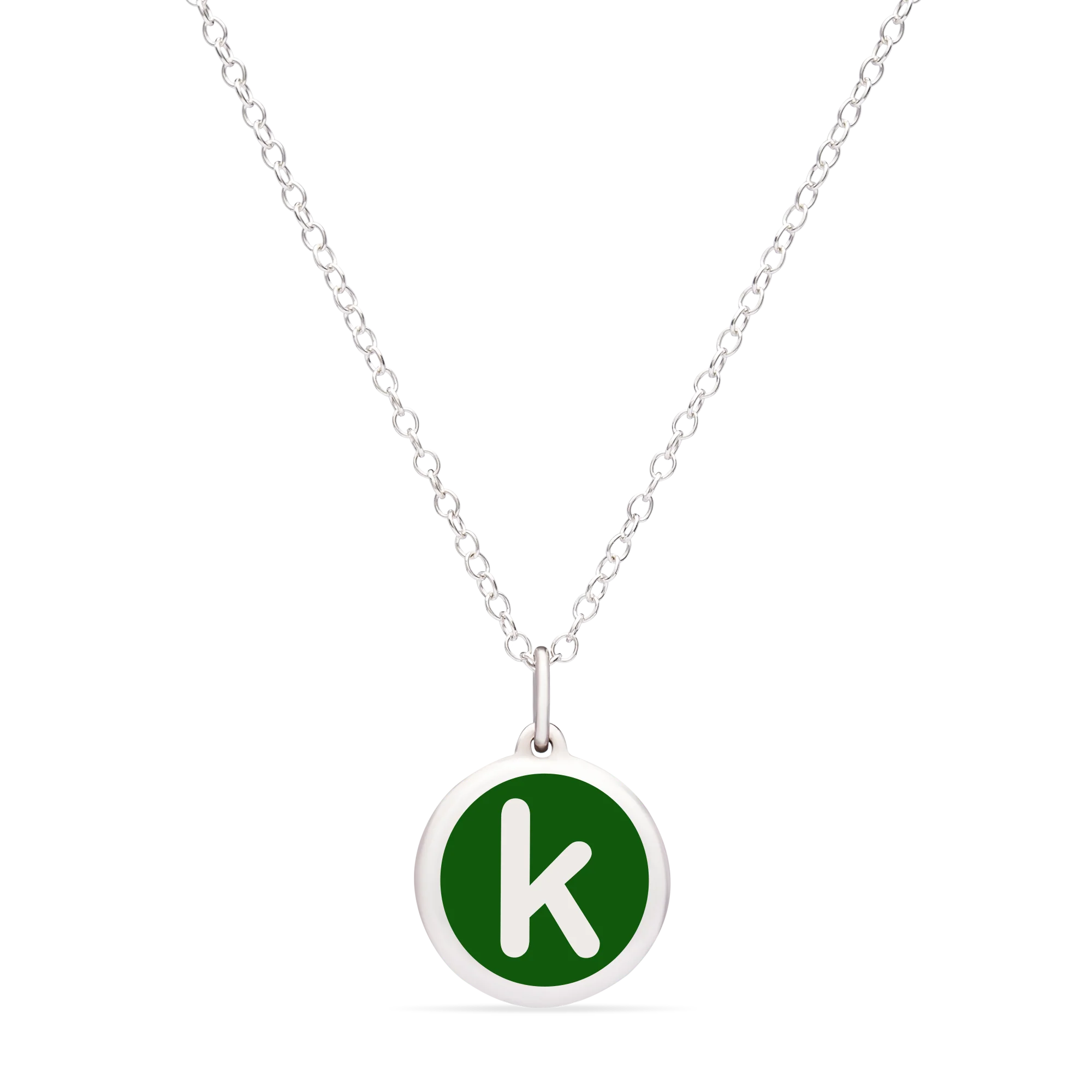 MINI INITIAL 'k' CHARM sterling silver with rhodium plate - Image 12