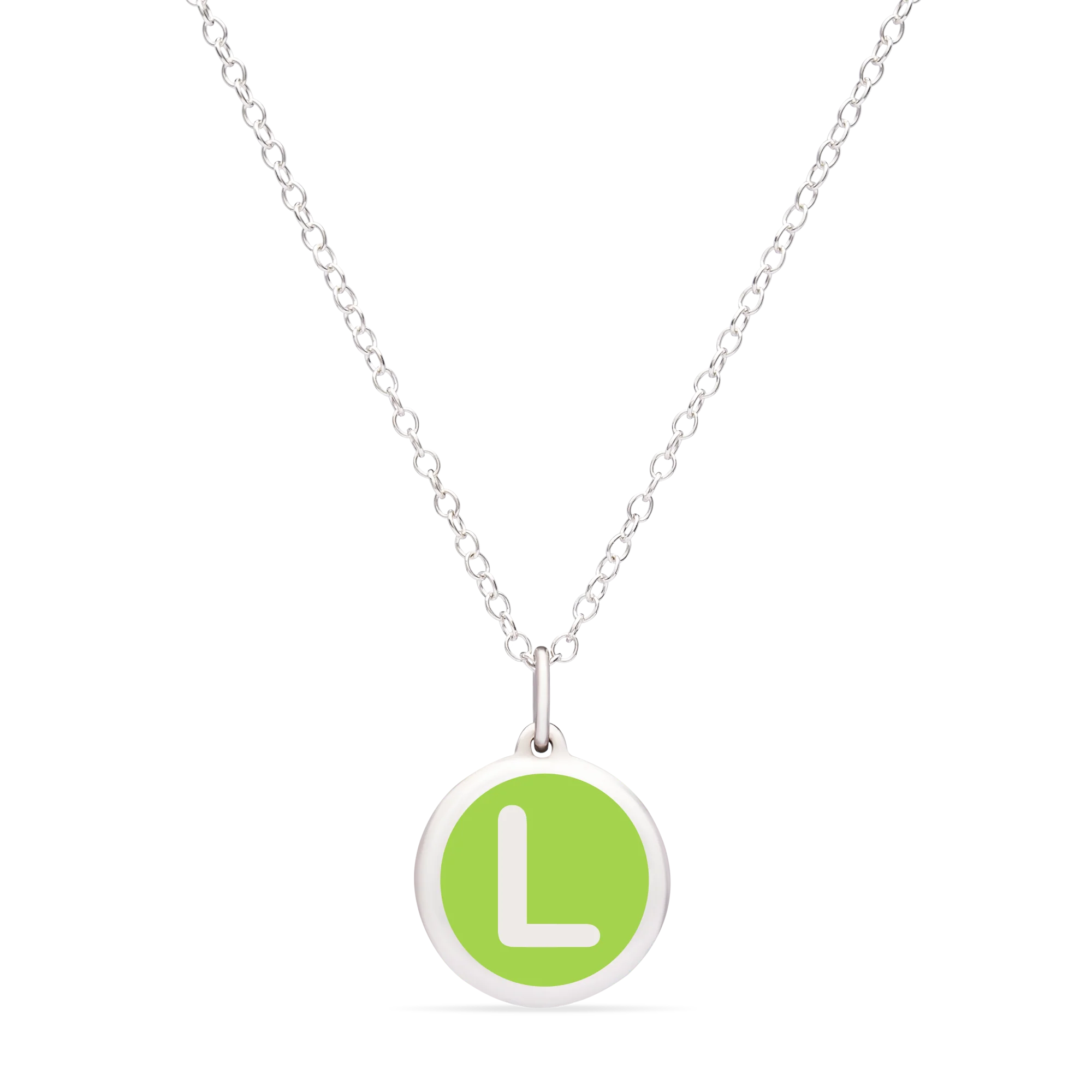 MINI INITIAL 'L' CHARM sterling silver with rhodium plate - Image 13
