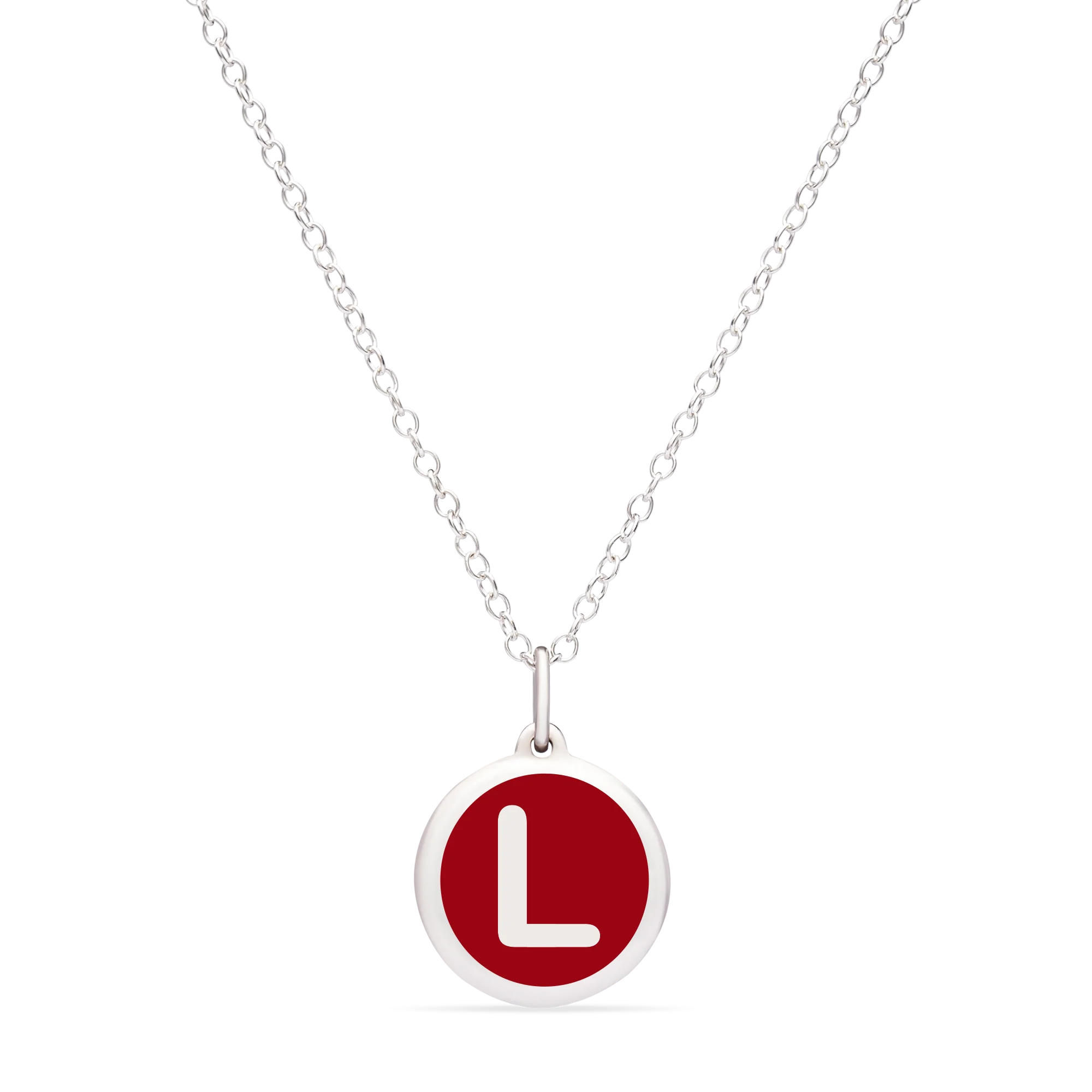 MINI INITIAL 'L' CHARM sterling silver with rhodium plate - Image 5