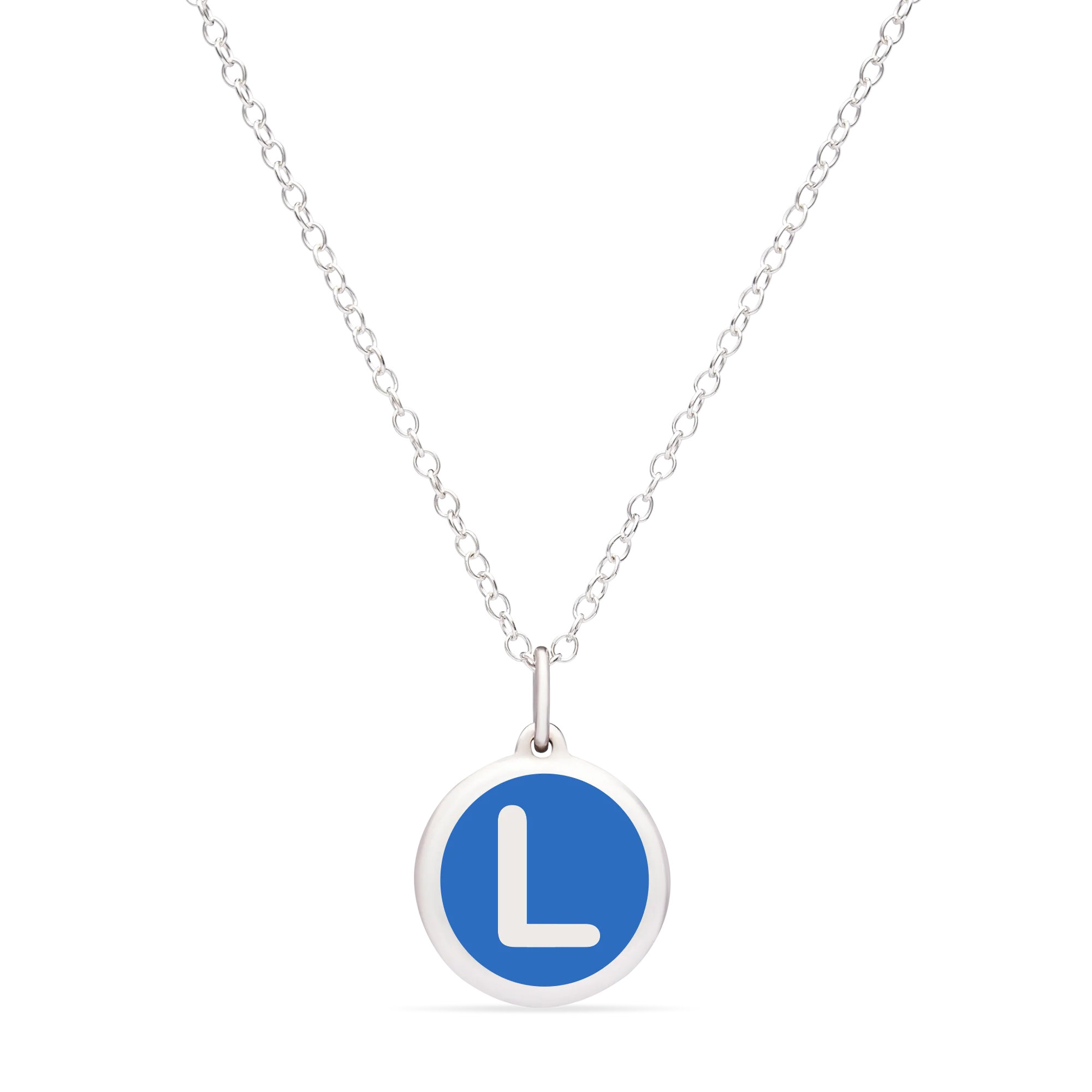 MINI INITIAL 'L' CHARM sterling silver with rhodium plate - Image 7