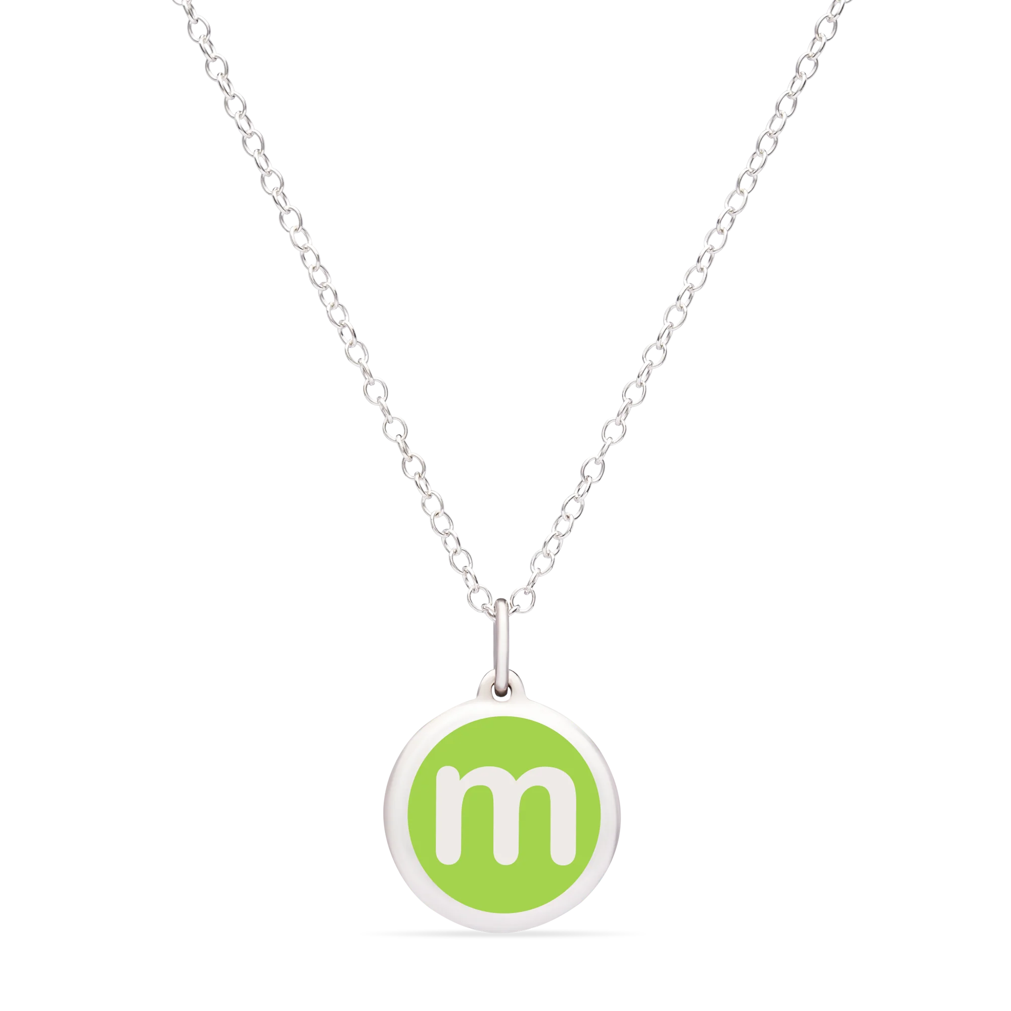 MINI INITIAL 'm' CHARM sterling silver with rhodium plate - Image 14