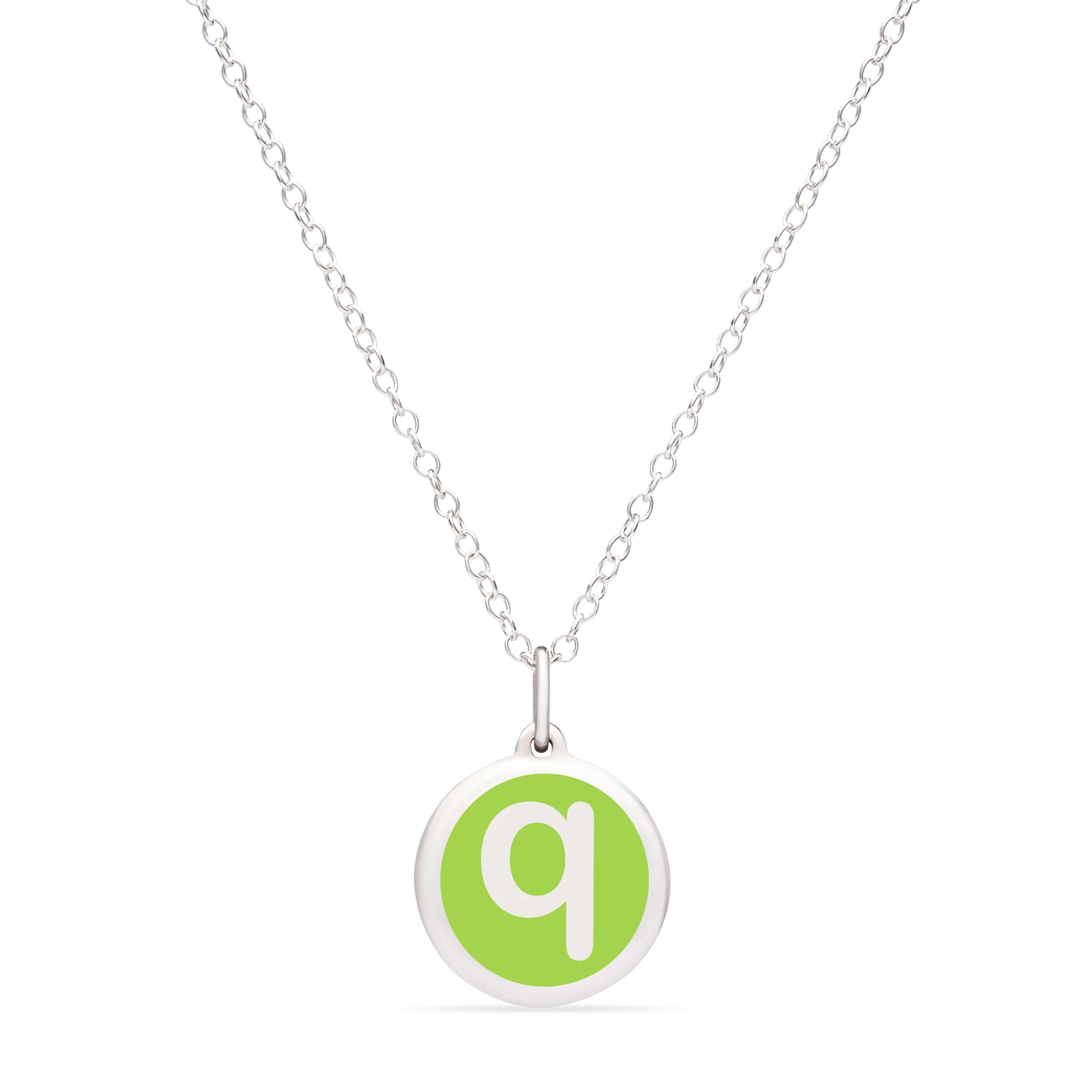 MINI INITIAL 'q' CHARM sterling silver with rhodium plate - Image 12