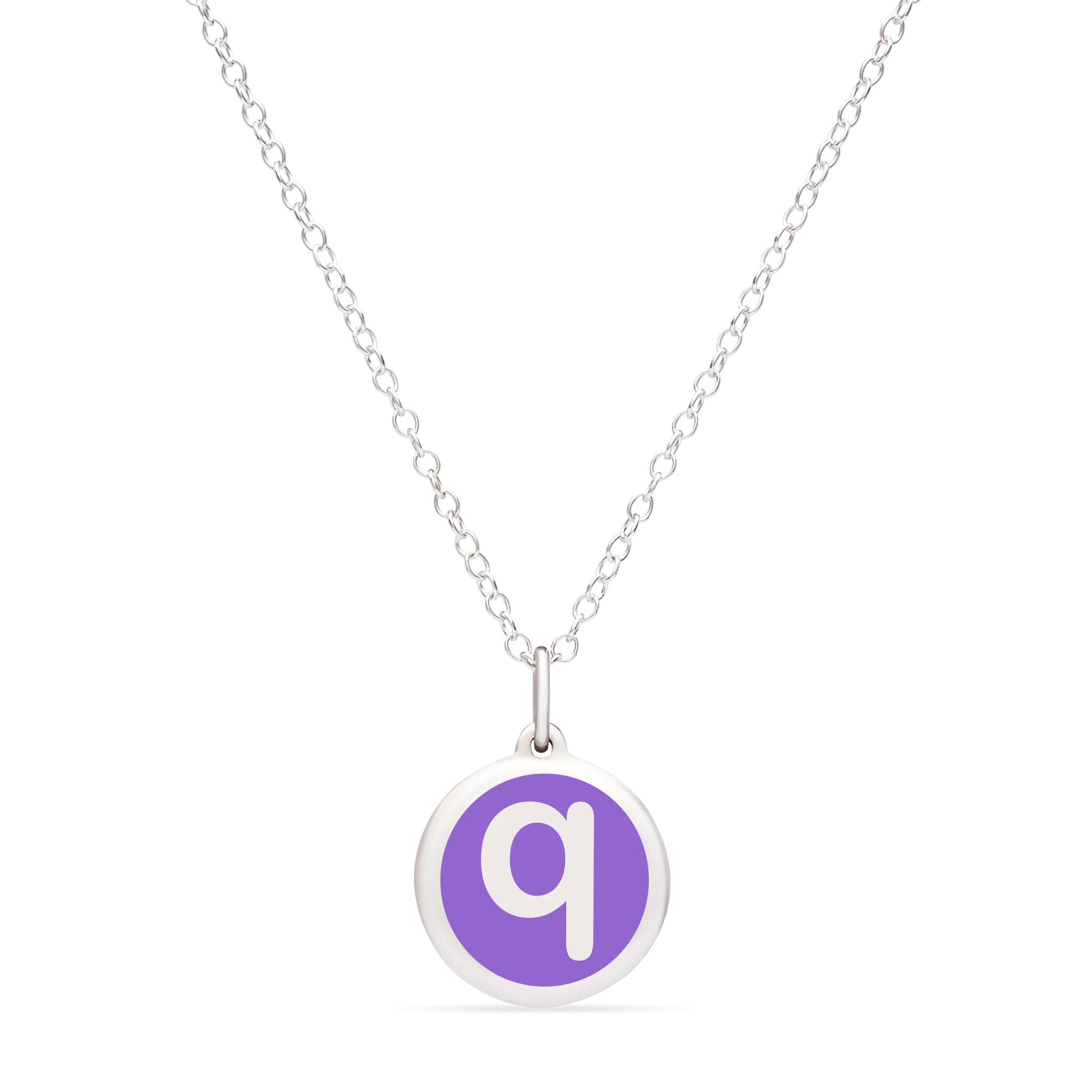 MINI INITIAL 'q' CHARM sterling silver with rhodium plate - Image 17