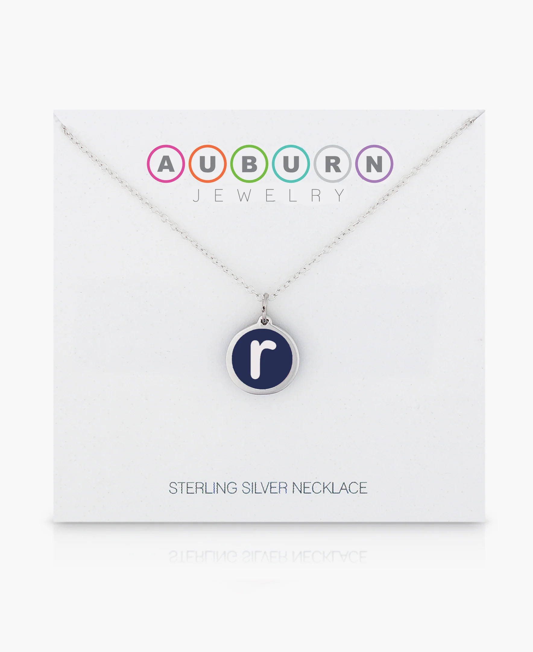 MINI INITIAL 'r' CHARM sterling silver with rhodium plate - Image 3