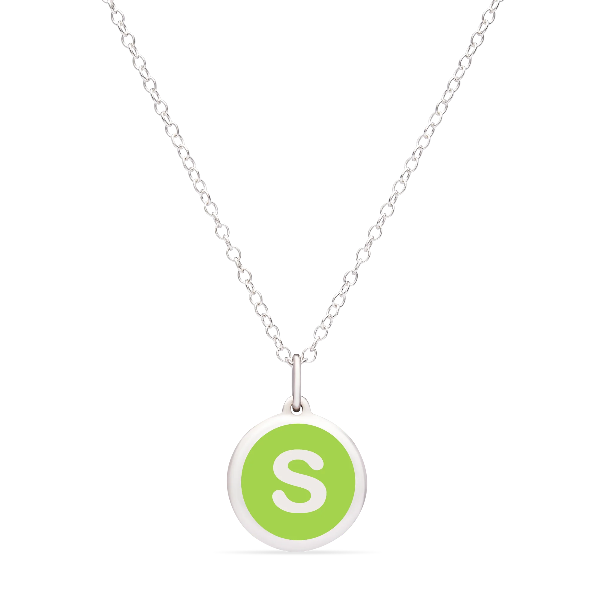 MINI INITIAL 's' CHARM sterling silver with rhodium plate - Image 13