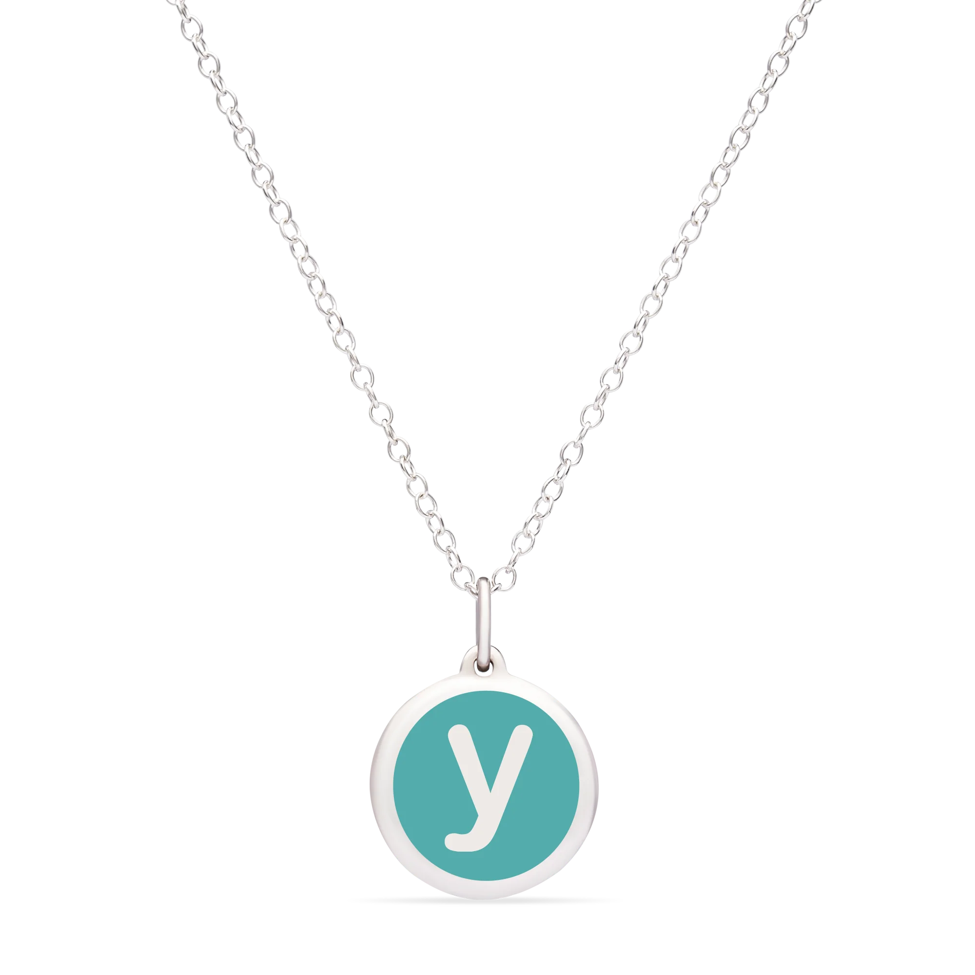 MINI INITIAL 'y' CHARM sterling silver with rhodium plate - Image 19
