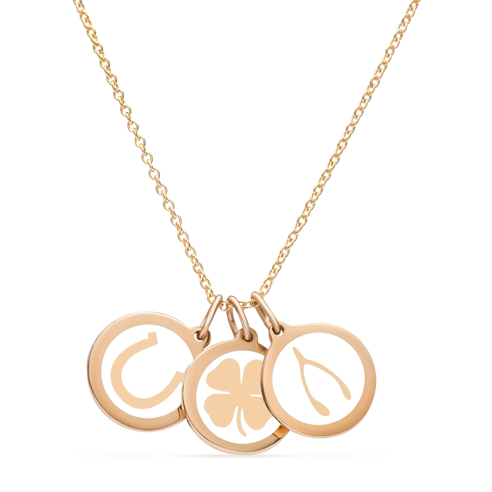 LUCKY CHARM NECKLACE 14k gold vermeil