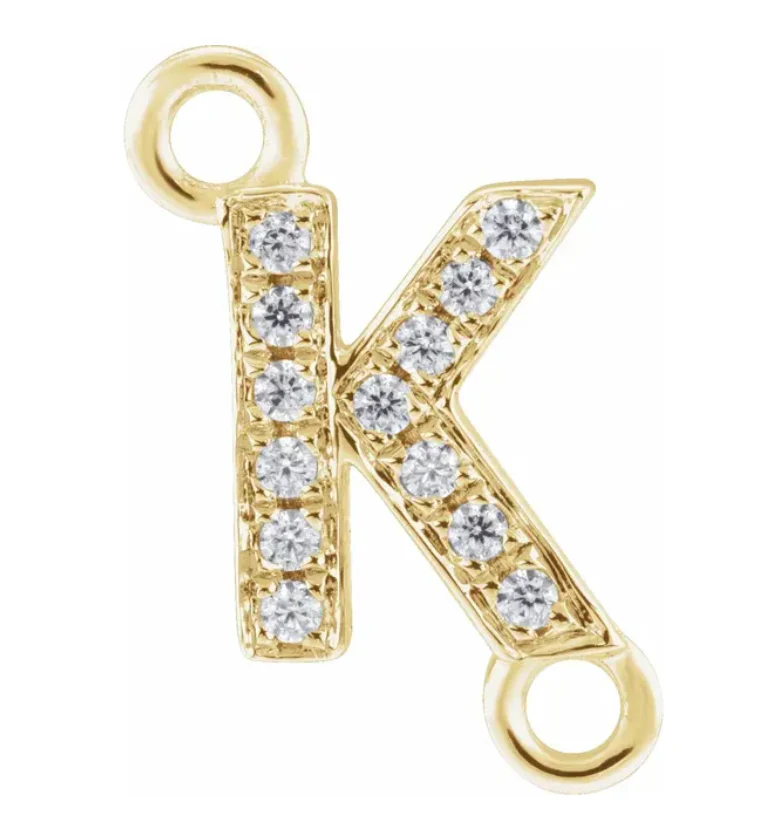 NEW! Solid 14k Gold + Diamond Letters - Image 11