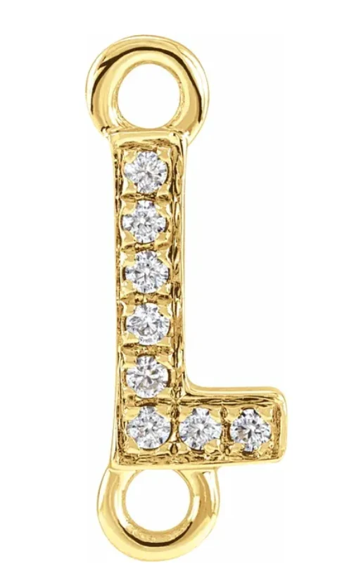 NEW! Solid 14k Gold + Diamond Letters - Image 12