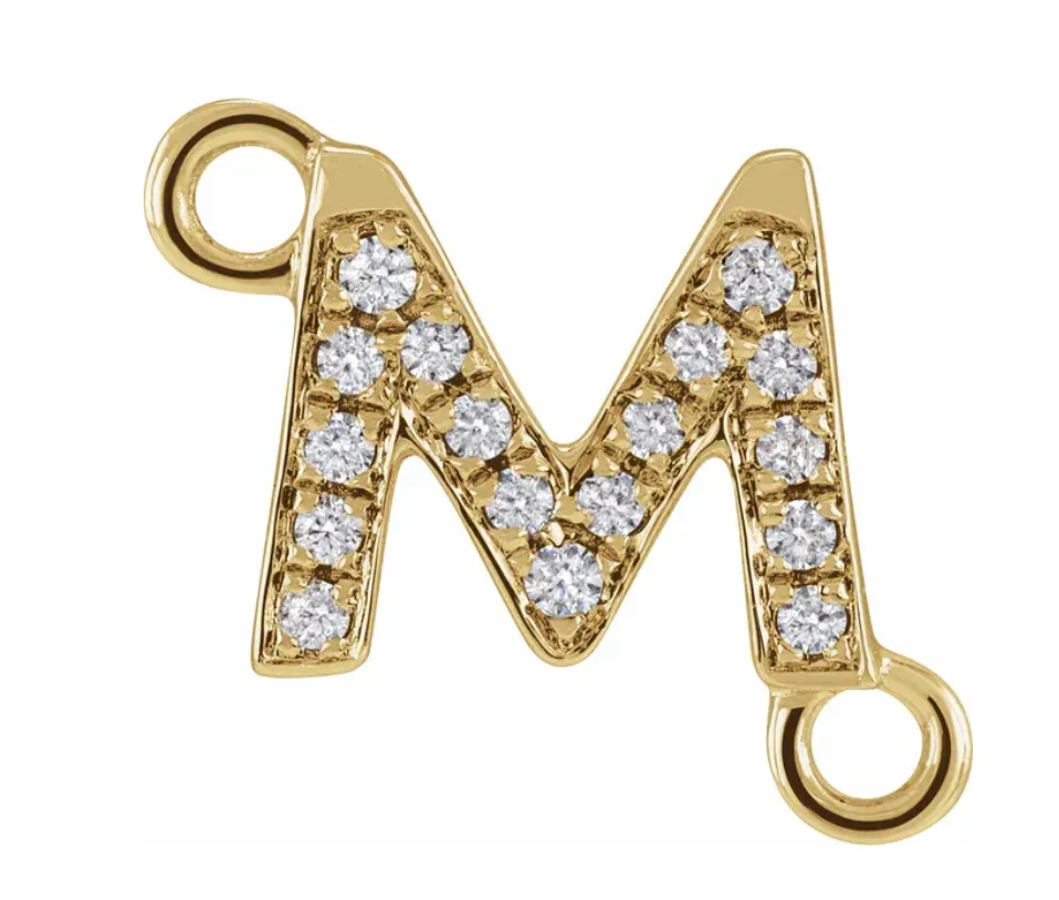 NEW! Solid 14k Gold + Diamond Letters - Image 13