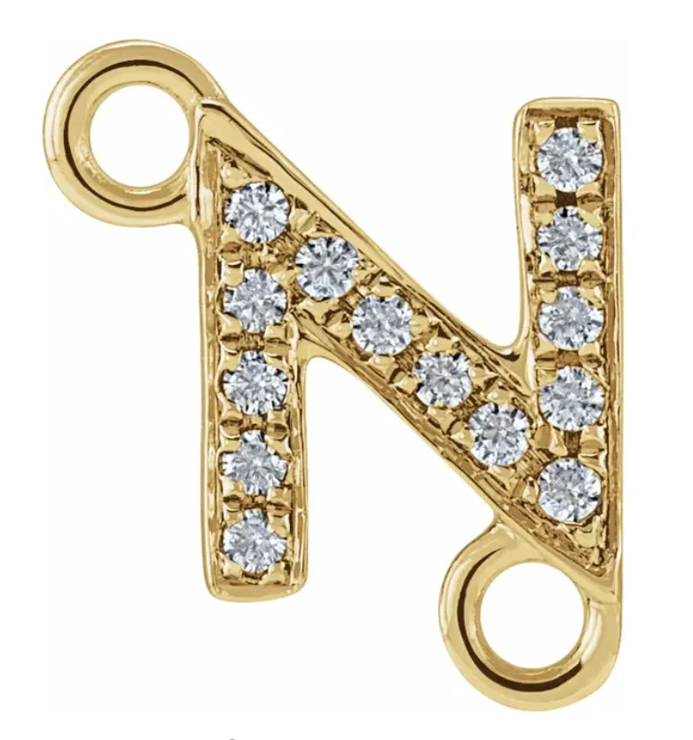 NEW! Solid 14k Gold + Diamond Letters - Image 14