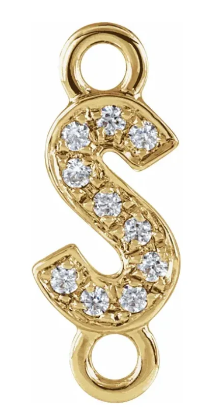 NEW! Solid 14k Gold + Diamond Letters - Image 19