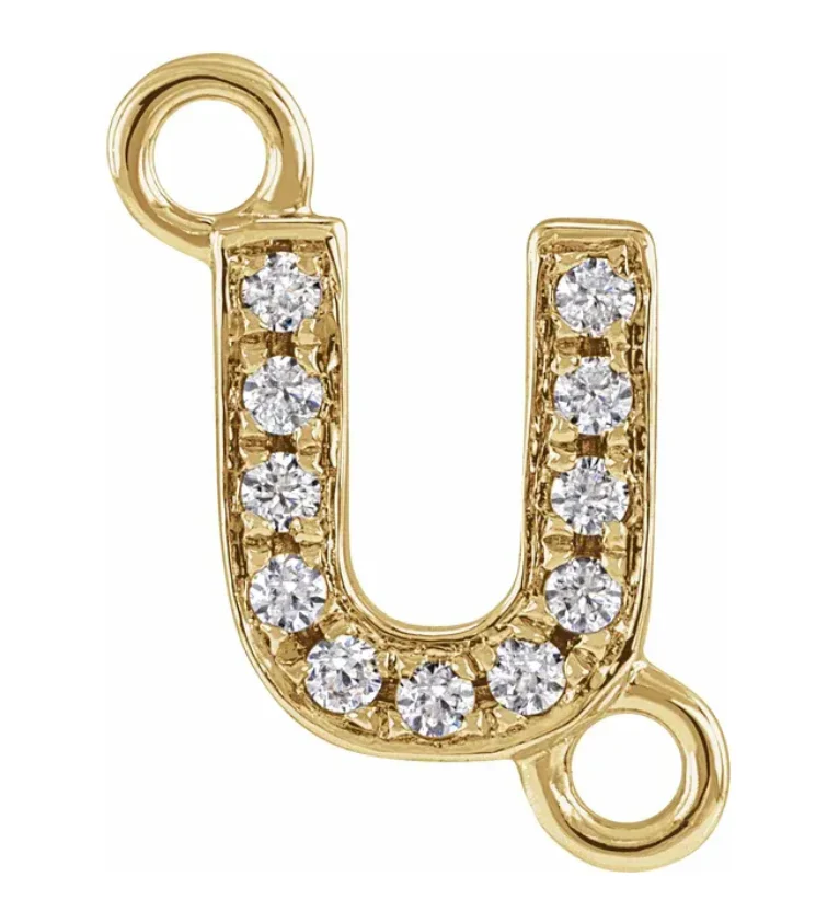 NEW! Solid 14k Gold + Diamond Letters - Image 21