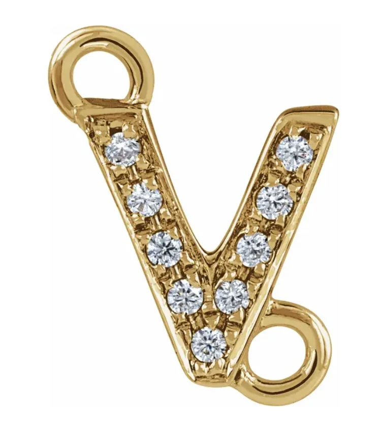 NEW! Solid 14k Gold + Diamond Letters - Image 22