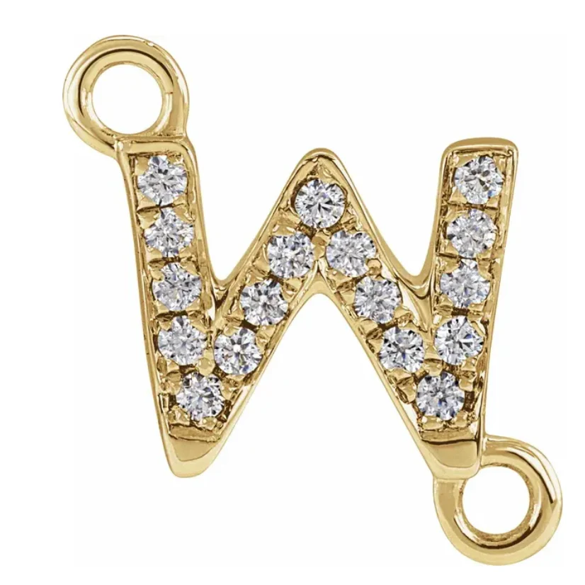 NEW! Solid 14k Gold + Diamond Letters - Image 23