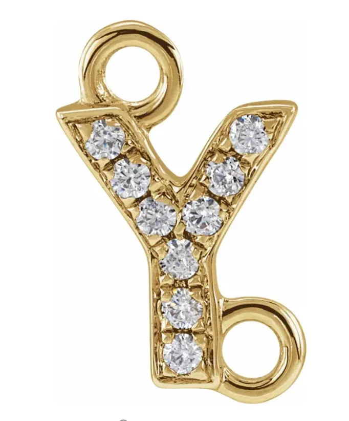 NEW! Solid 14k Gold + Diamond Letters - Image 25
