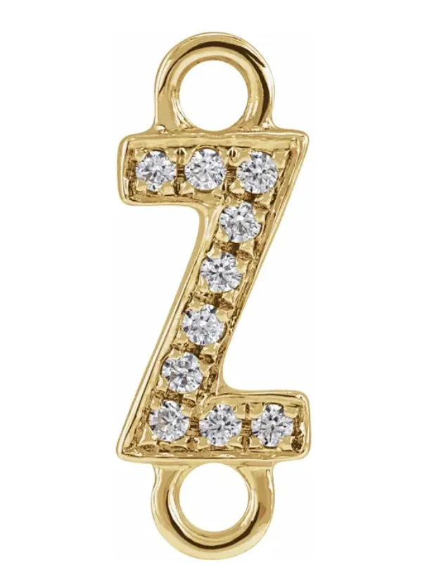 NEW! Solid 14k Gold + Diamond Letters - Image 26