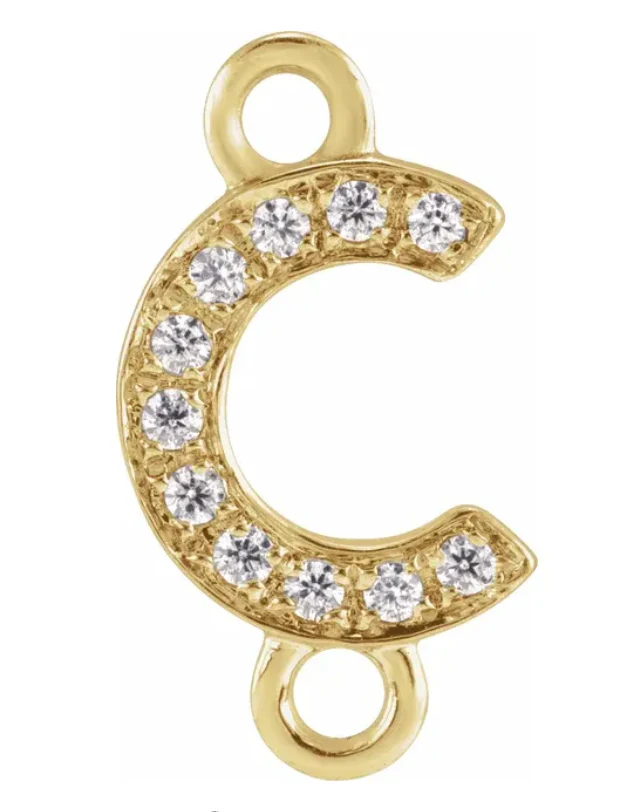 NEW! Solid 14k Gold + Diamond Letters - Image 3