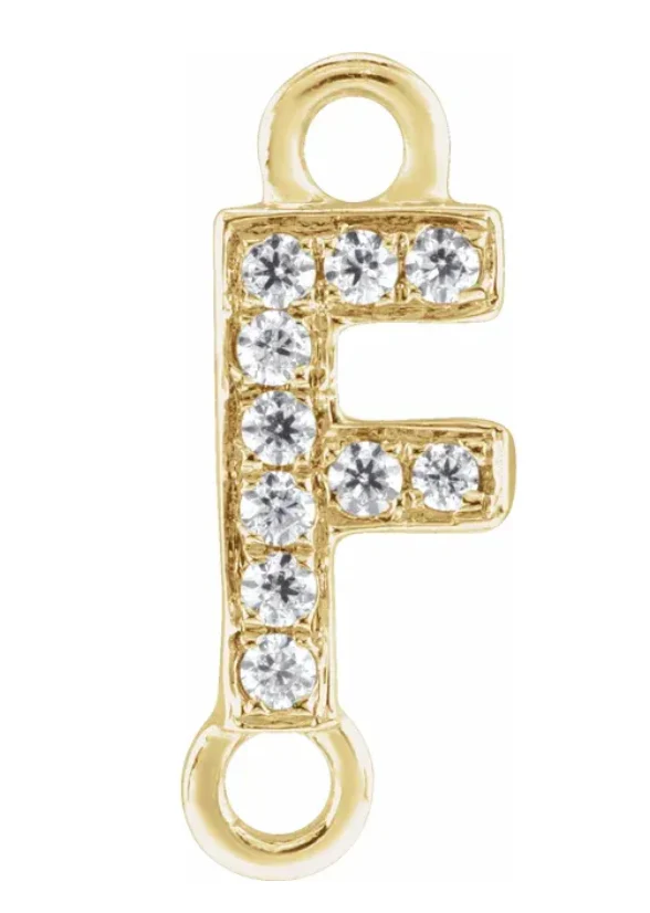 NEW! Solid 14k Gold + Diamond Letters - Image 6